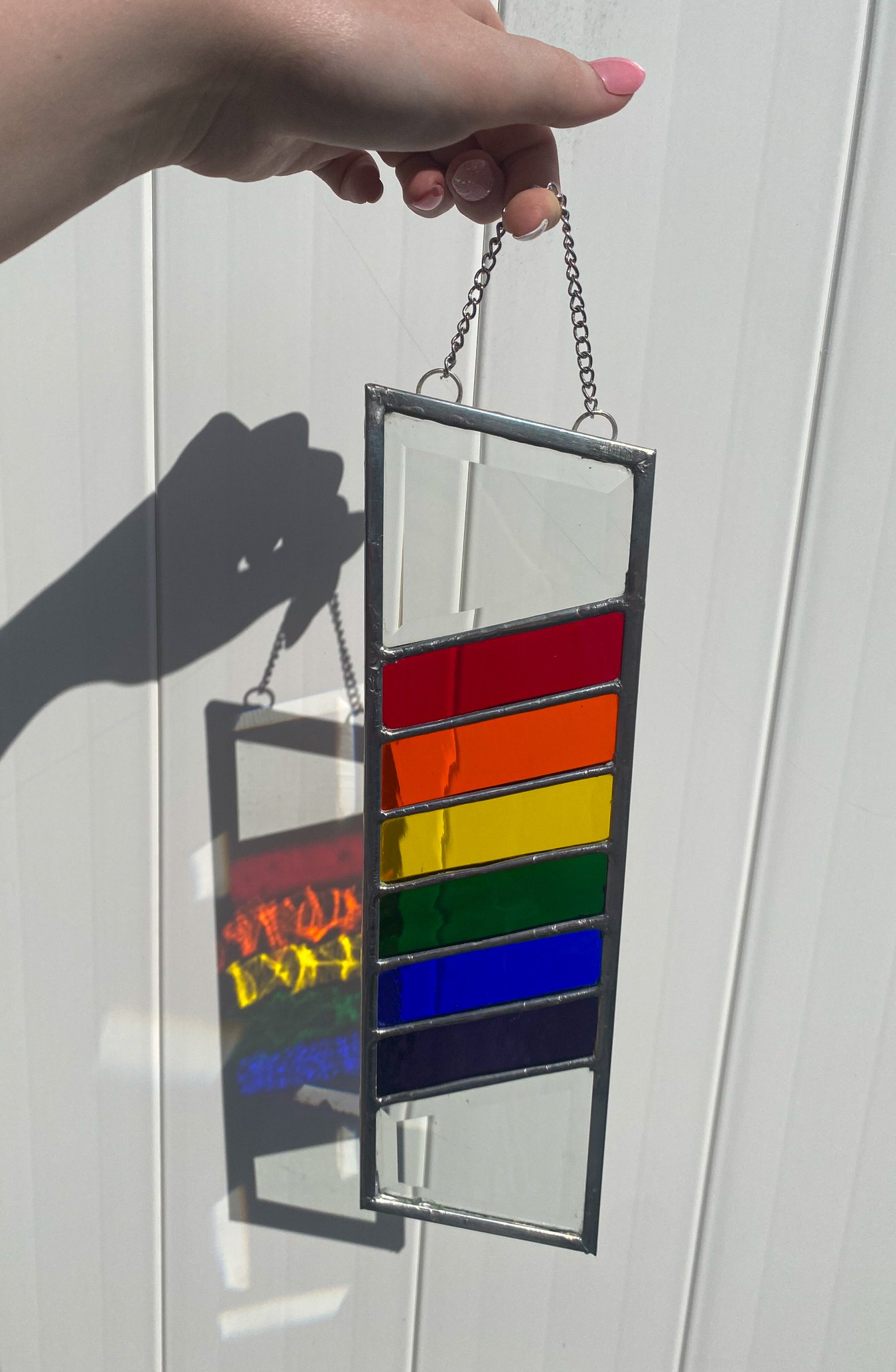 Slanted Rainbow with Bevels- Original design June 2022 (sold)