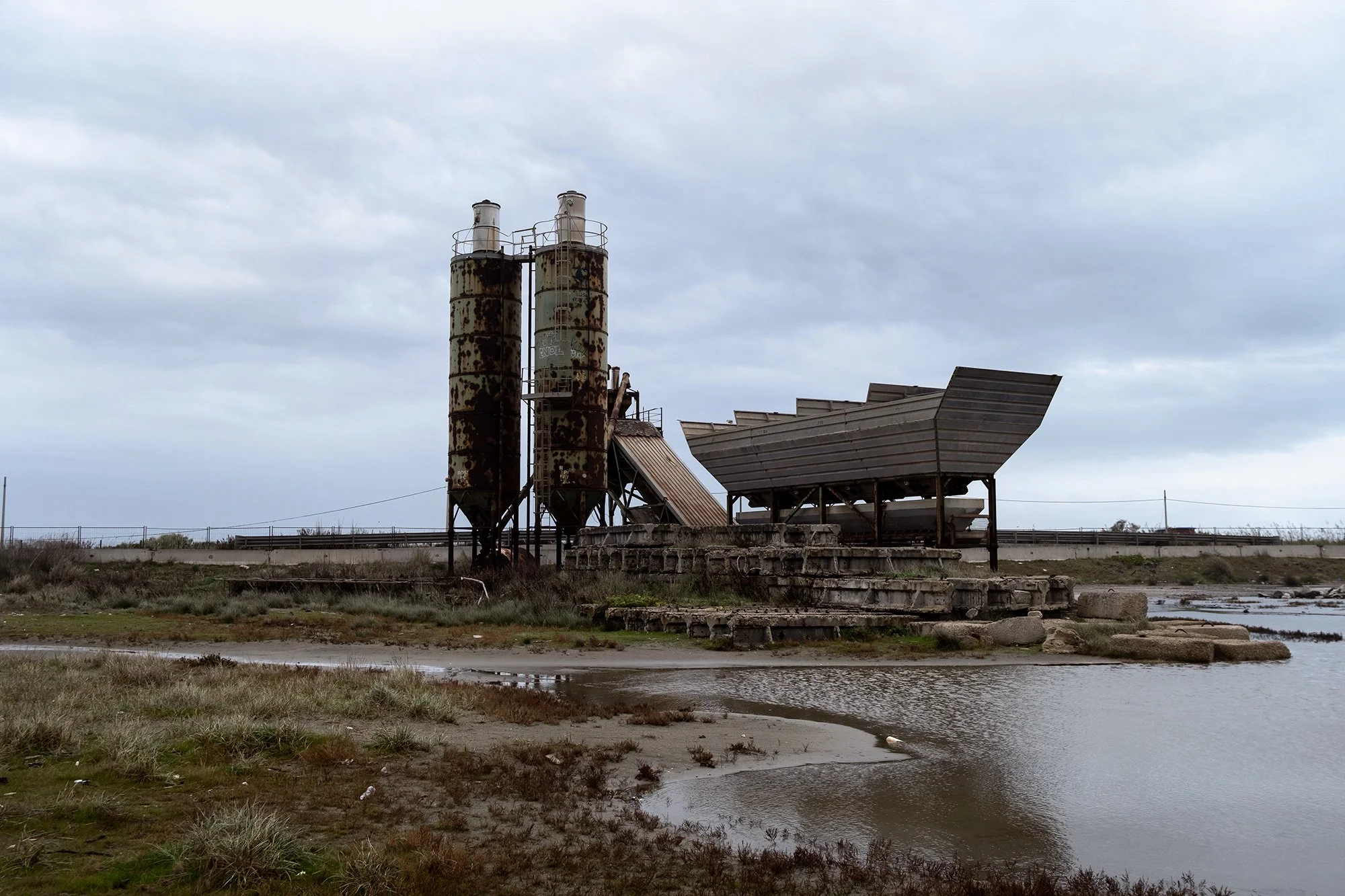 Waterfront structure, installed during marina construction, 2024