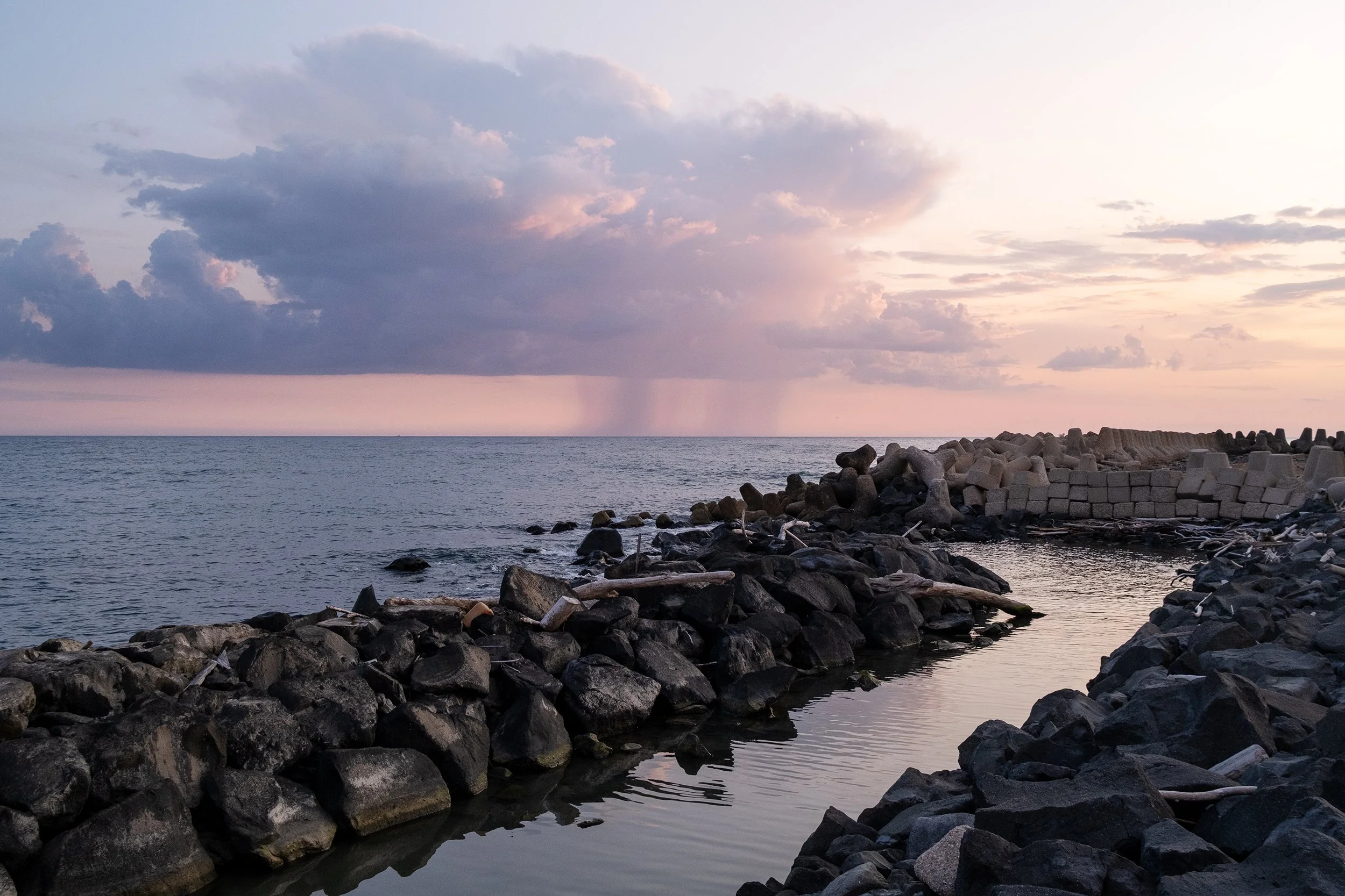 Summer storm at sea, viewed from the old lighthouse area, 2025 - Deep Blue