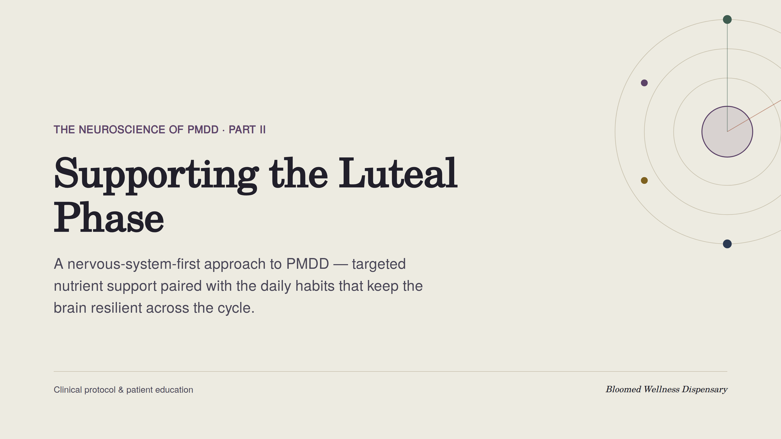 Supporting the Luteal Phase: A Nervous-System-First Approach to PMDD