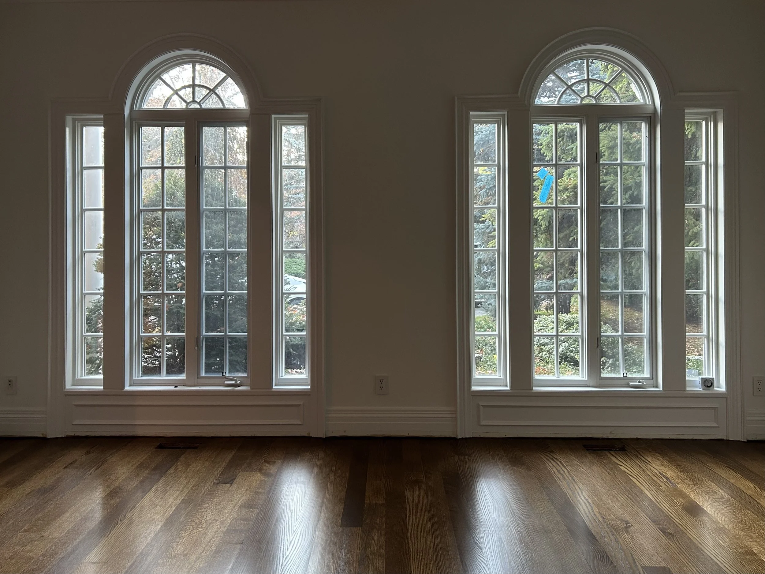 After Staining With a Custom Brown Stain and Three Coats of Durable Water-Based Finish