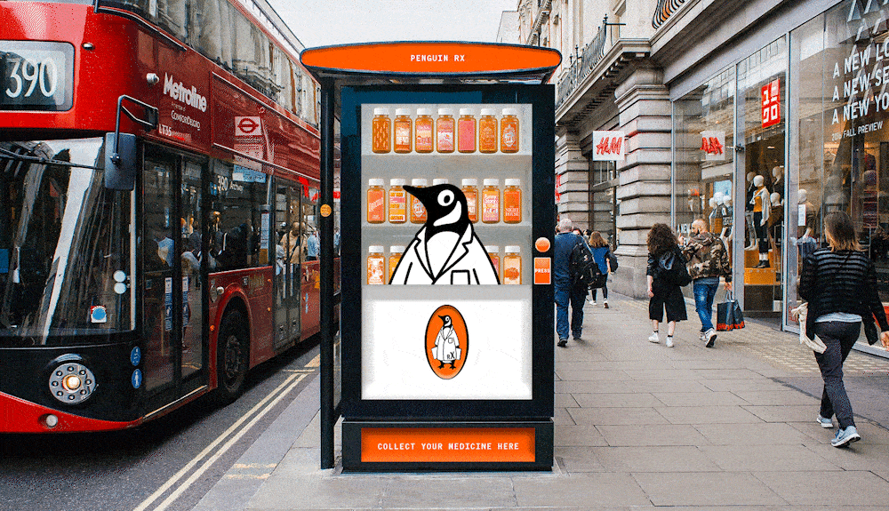 Lastly, we’ll transform a selection of London bus stops with special Penguin RX installations. While waiting, people can have a consultation with Penguin instead of scrolling - and receive a free book in the process.