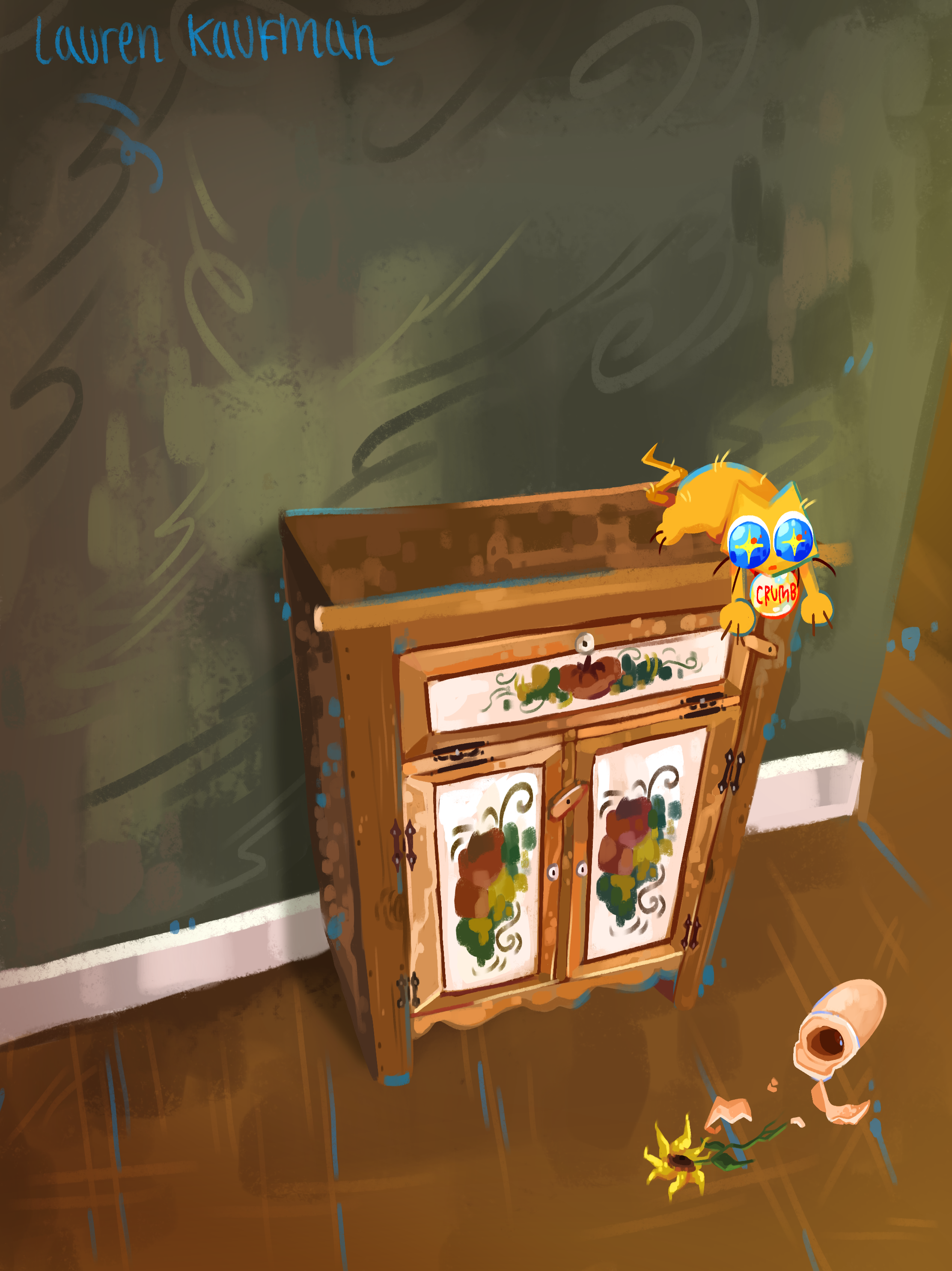 KaufmanLauren_Three point down with cat.png