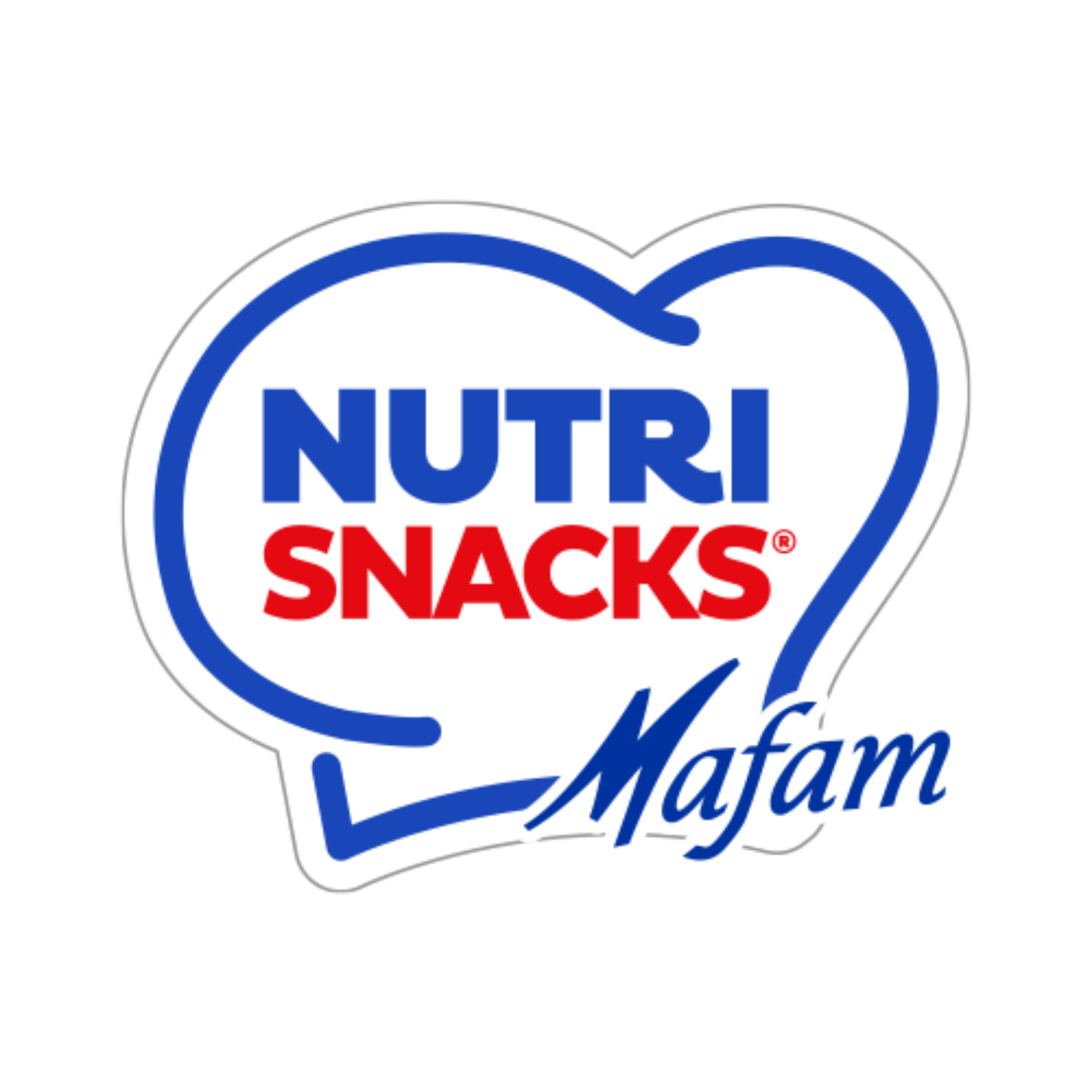 Nutri Snacks logo with blue outline and Mafam text