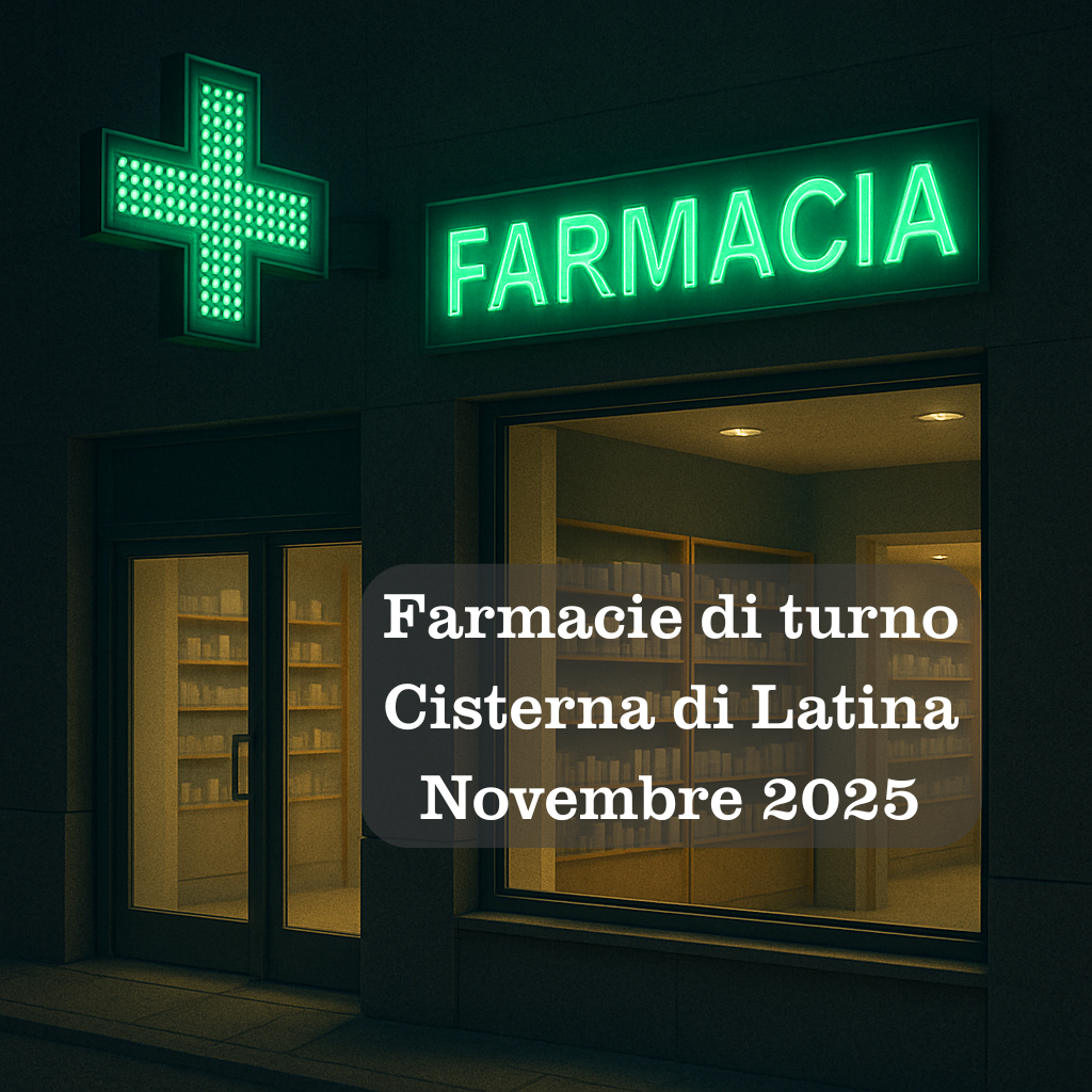 Farmacie di turno Cisterna di Latina Novembre 2025