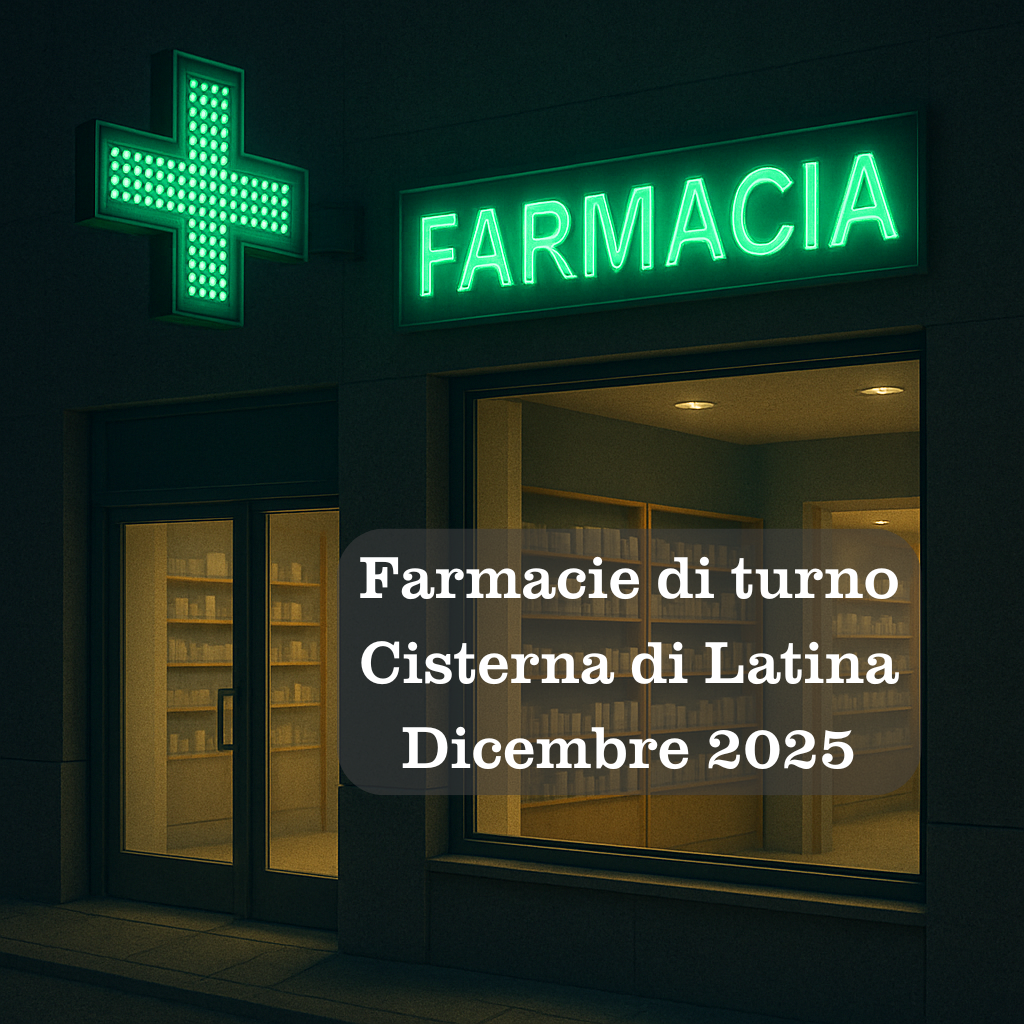 Farmacie di turno Cisterna di Latina Dicembre 2025
