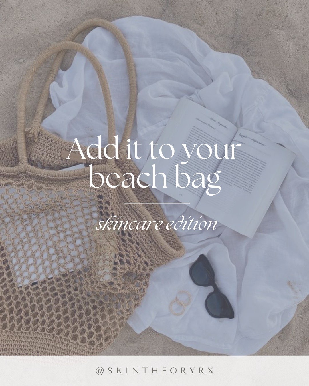 Our beach bag must-haves! Keep your skin protected, germ-free, and hydrated as you enjoy your summer vacays☀️