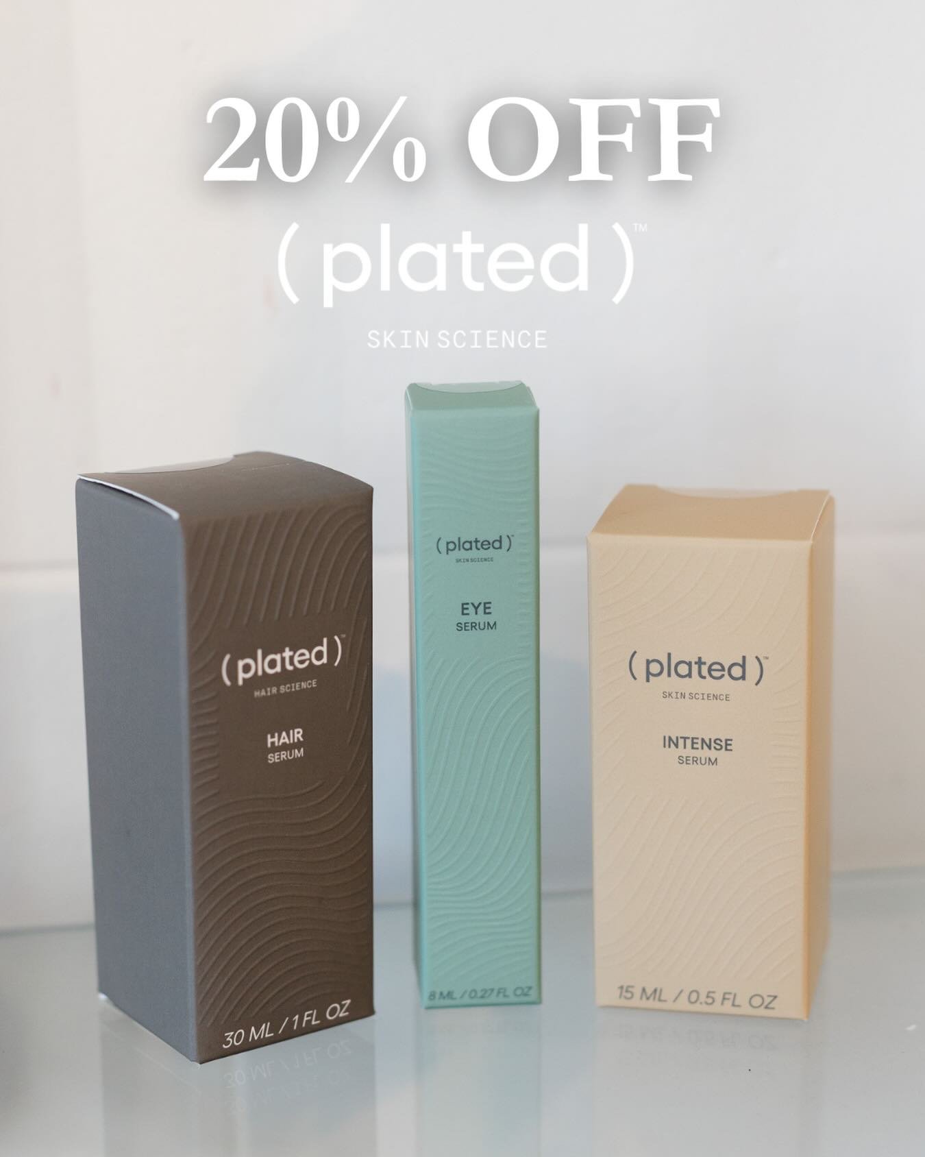 Starting off strong for our 7 Days of Christmas ✨Countdown✨ Enjoy 20% OFF plated products through January 1st! 🎄👏🏼