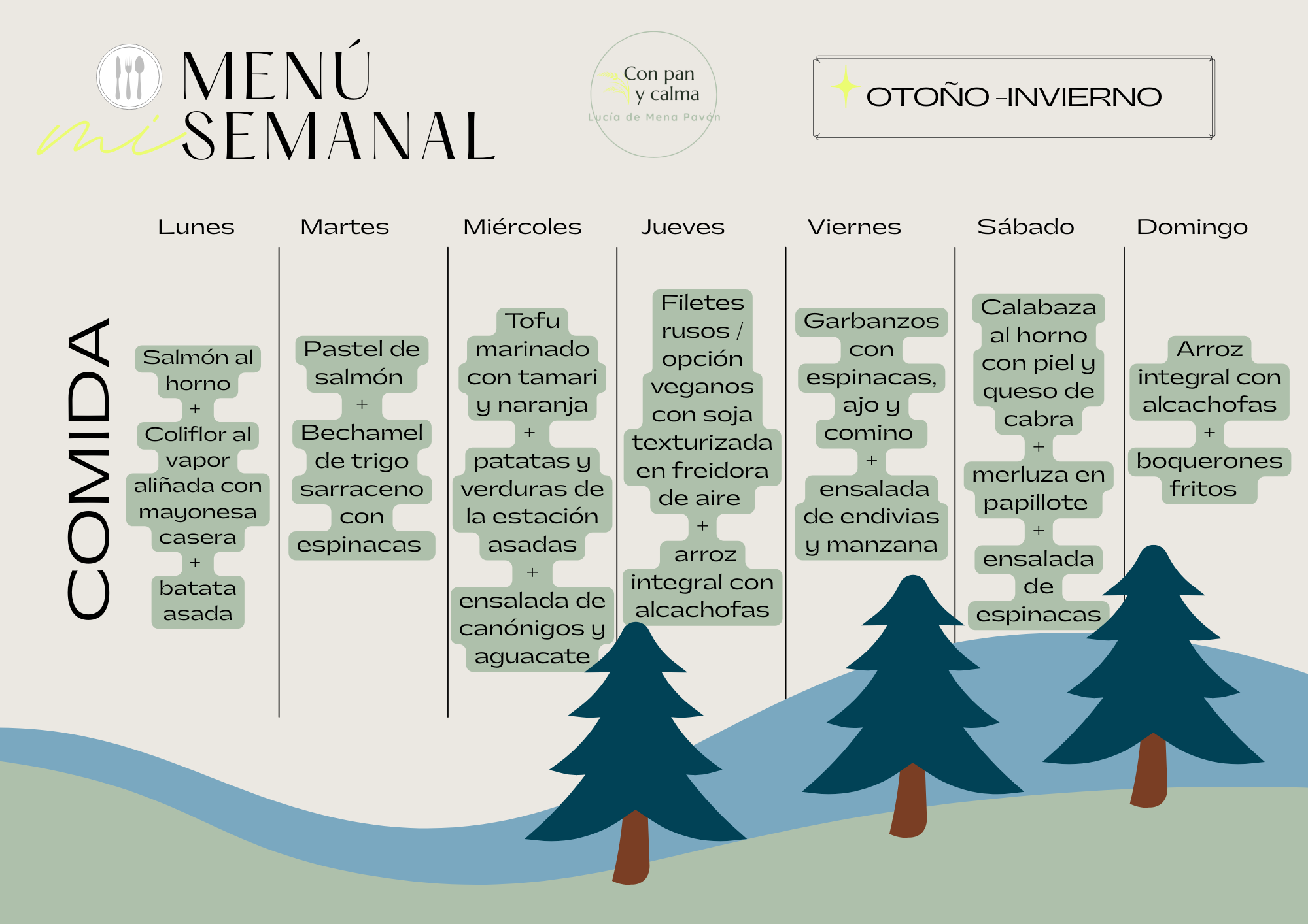 MENÚ PARA DÍAS FRÍOS