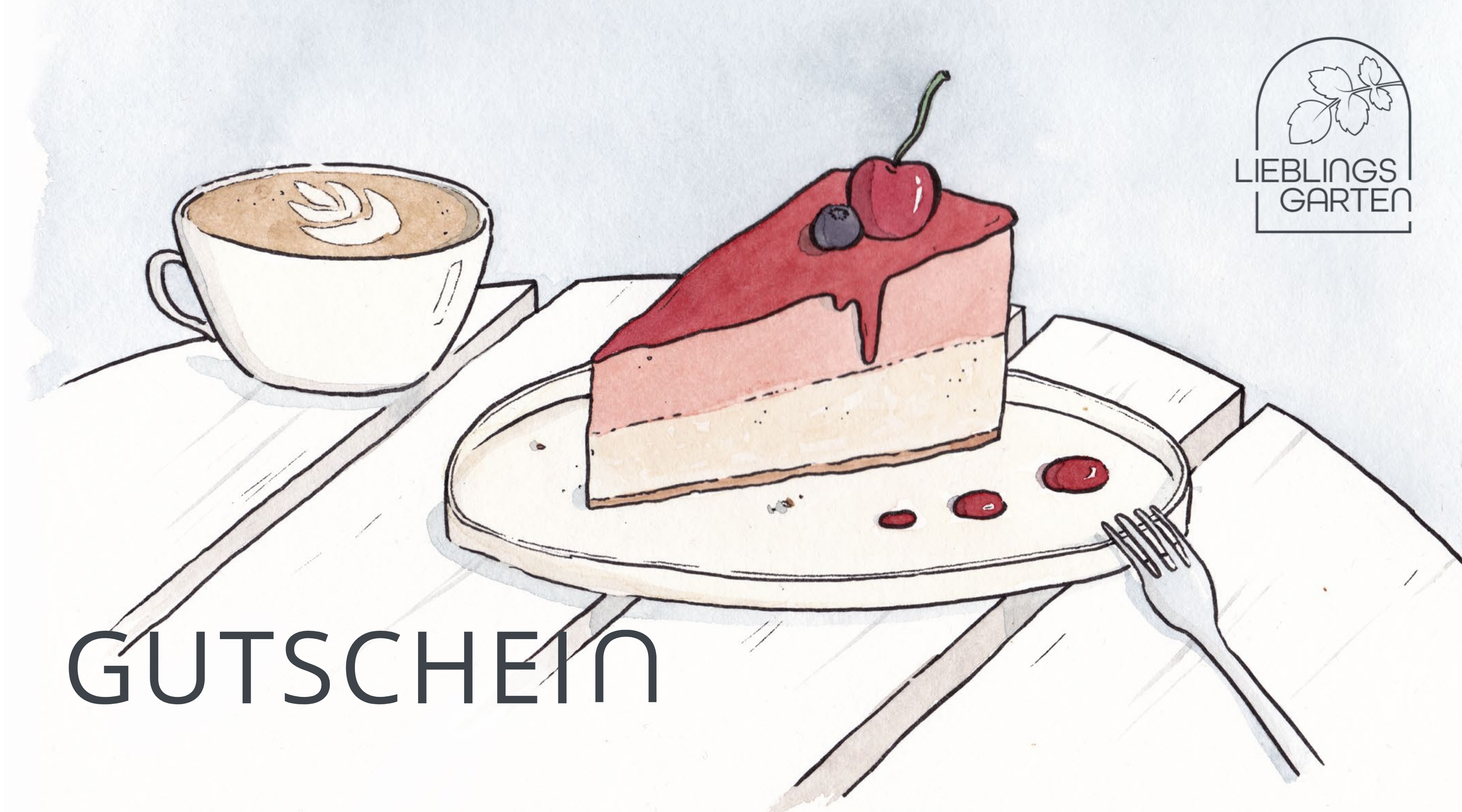Gutschein mit Kuchenmotiv