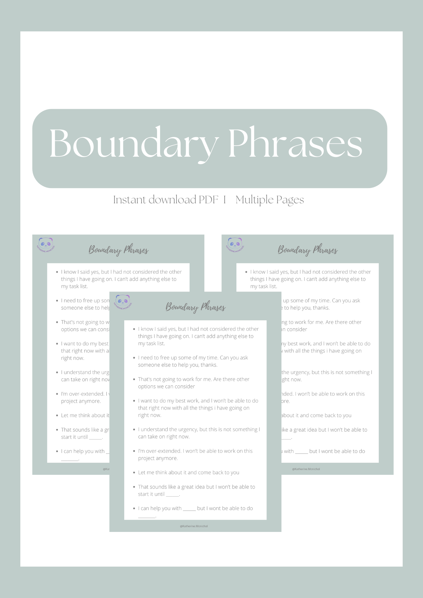 Freebie: Boundary Phrases