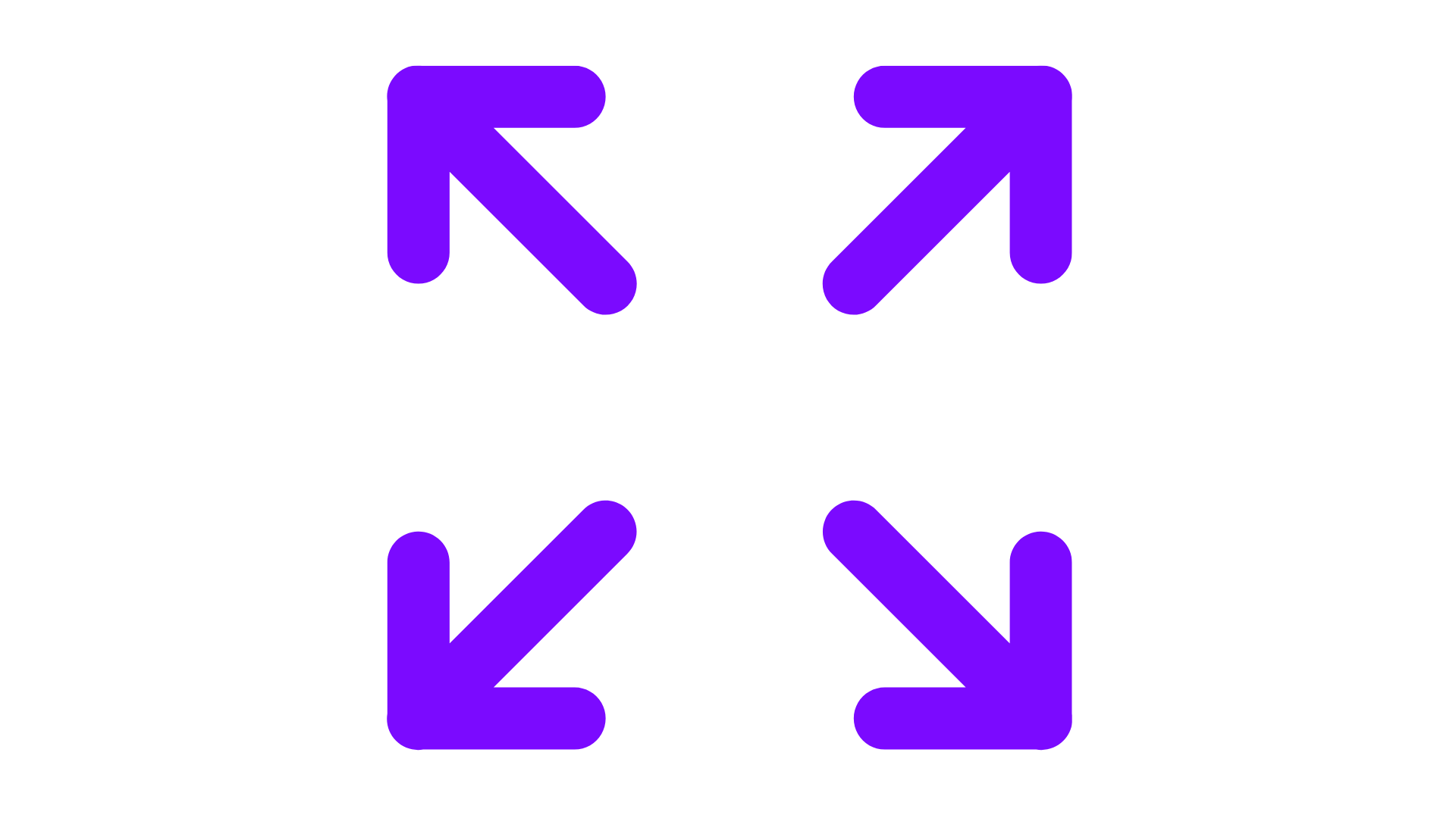 Four purple arrow icons pointing outward in each direction, arranged in a square pattern.