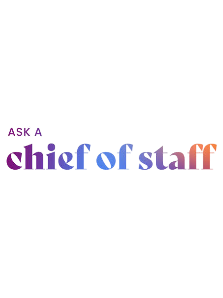Colorful logo with the text 'Ask a Chef or a Staff' in stylized font.