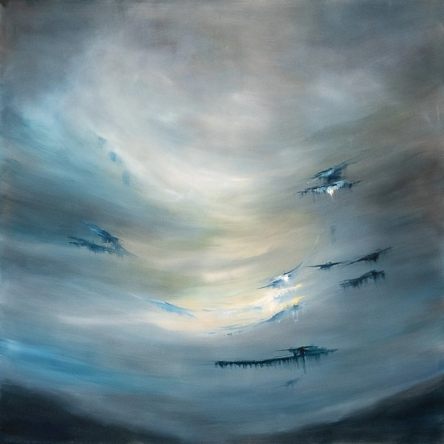 A Storm of Arrows, A Silence of Wings, 48" x 48"