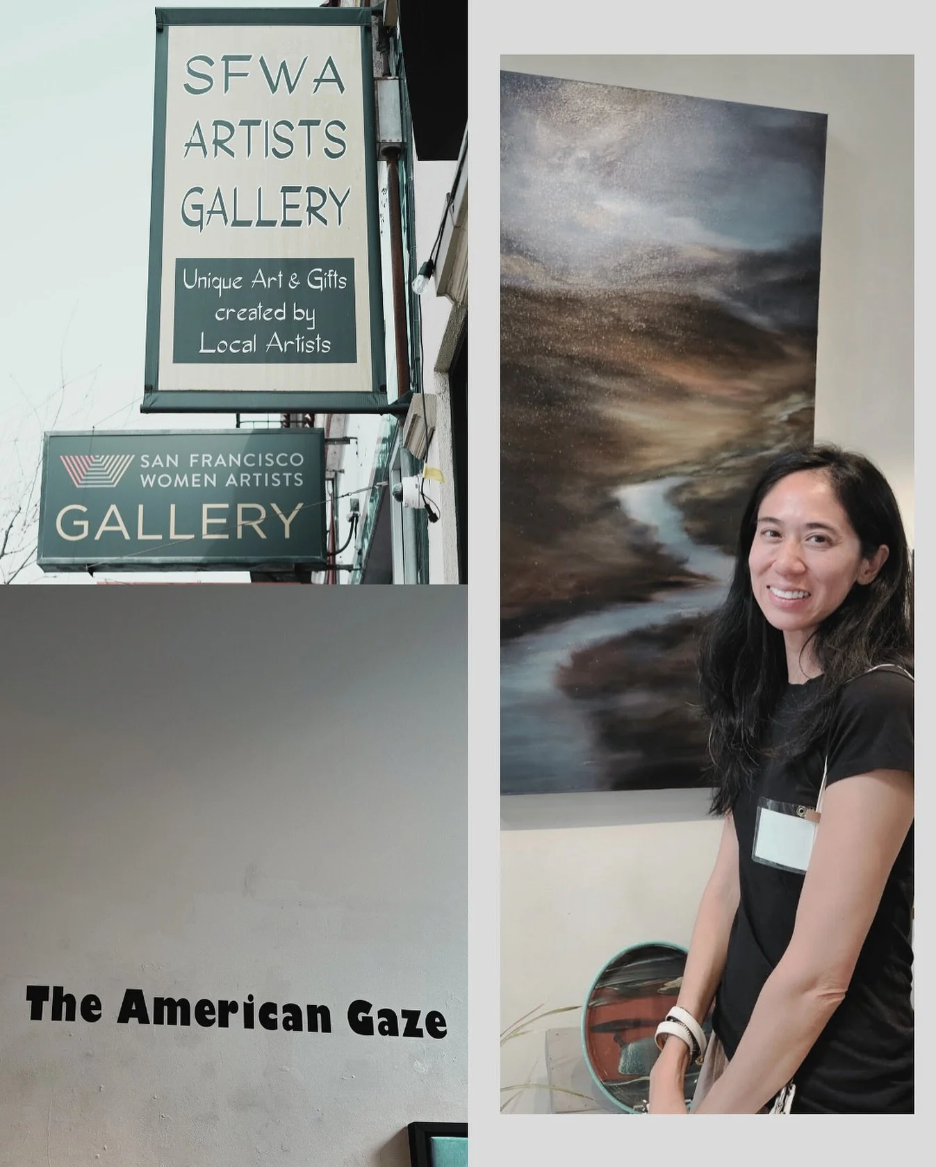 Honored to be part of &ldquo;The American Gaze&rdquo; group exhibition at @sfwa_artistsgallery. Met some amazing artist and art fans at the reception yesterday and saw beautiful works.

Come check out the collection through September 5!