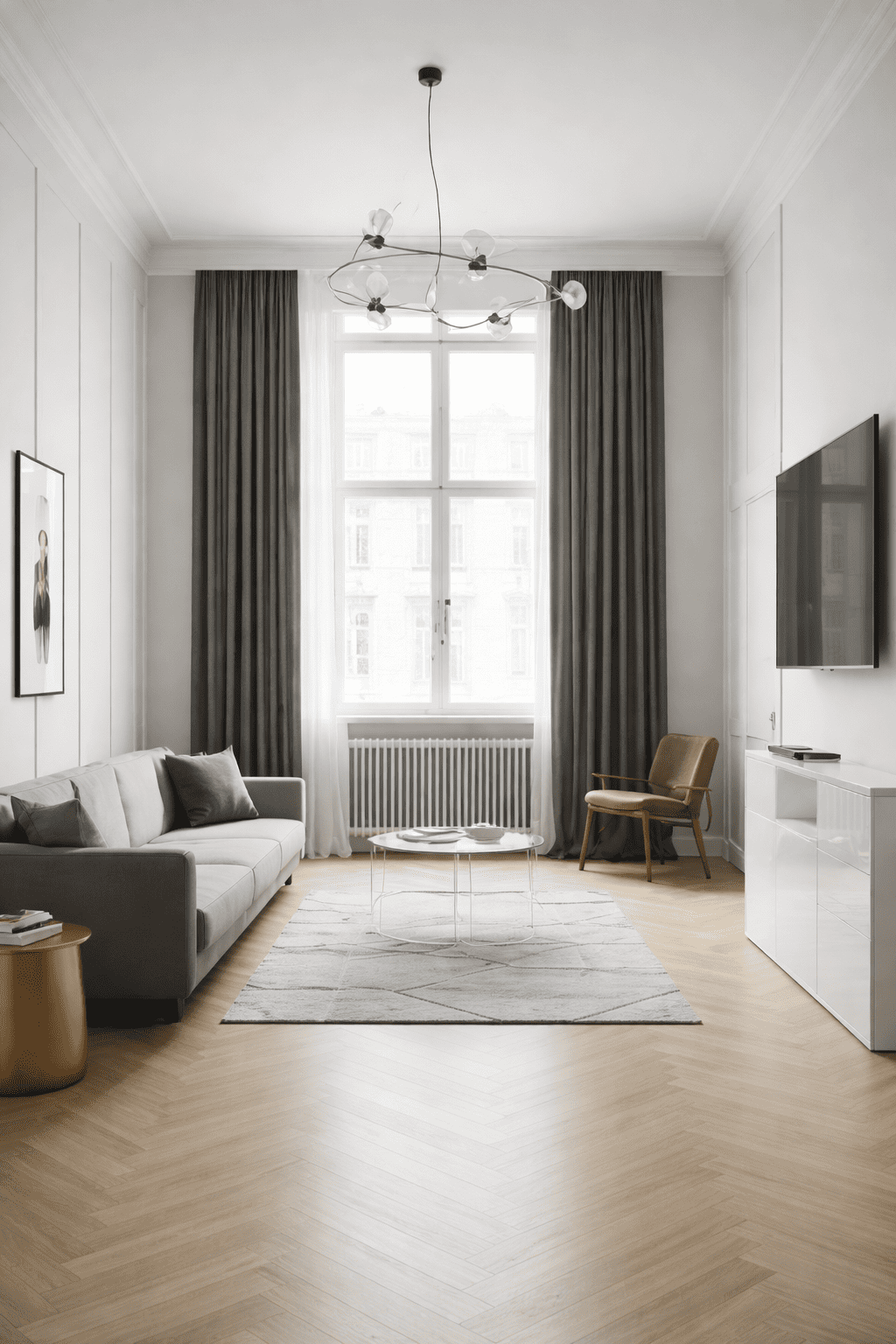 Moderne muenchner Wohnzimmeransicht