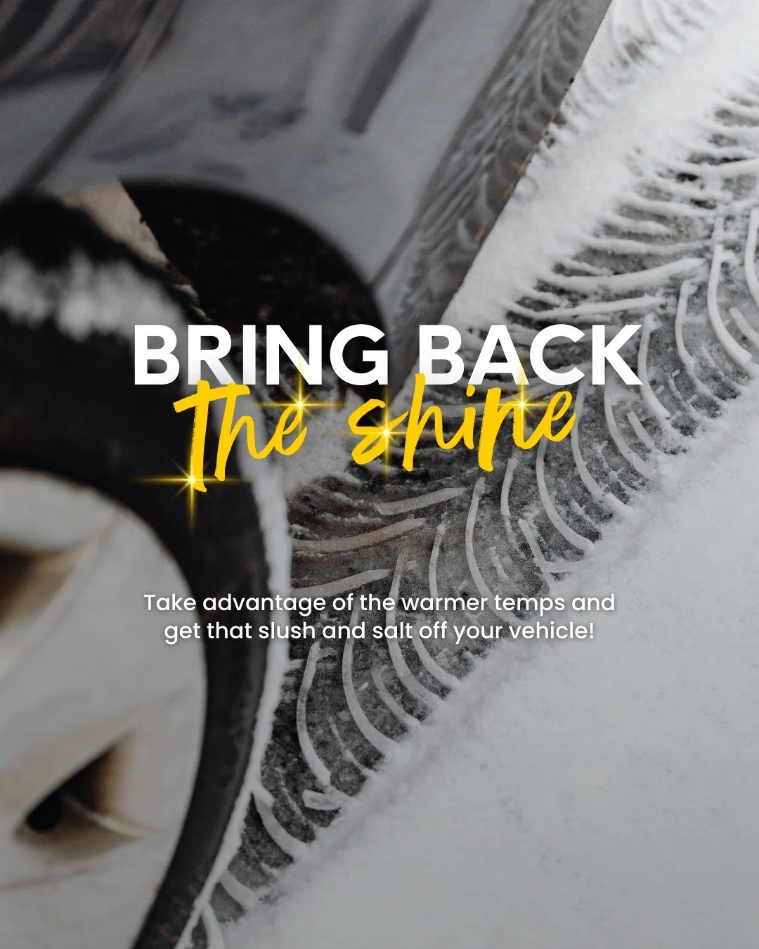 Hey Regina, if you need a sign to clean off the slush, salt, and grime before it freezes again, this is definitely it!

These warmer temps have created quite the mess, which makes it the perfect time to fresh up your ride. Warm up in the heated bays 