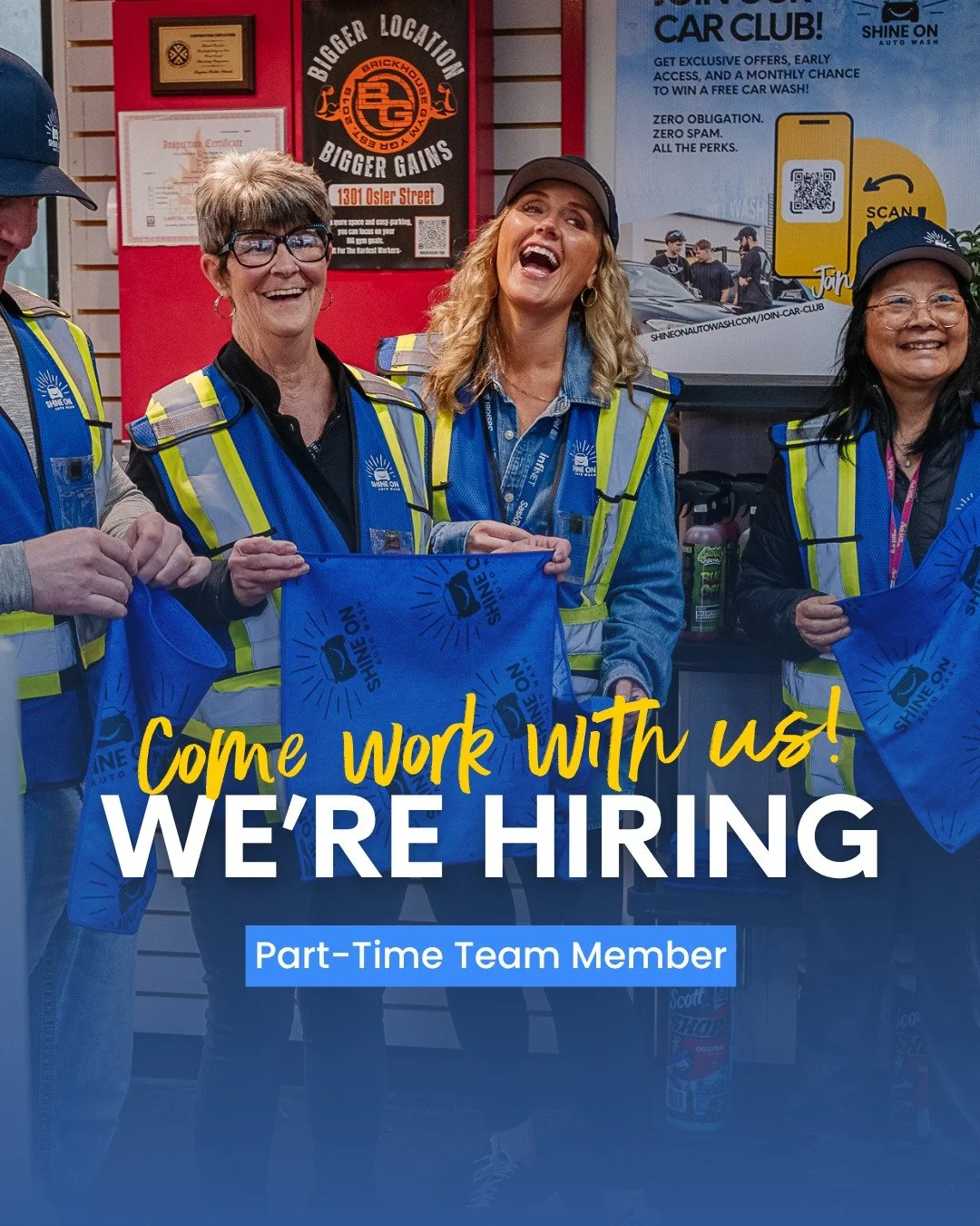 We're looking to add another member to the Shine On team! 🚘✨

We're looking for someone who&rsquo;s great with people, confident communicating in english, and can handle a fast paced environment. If you&rsquo;re reliable, and have experience in a le