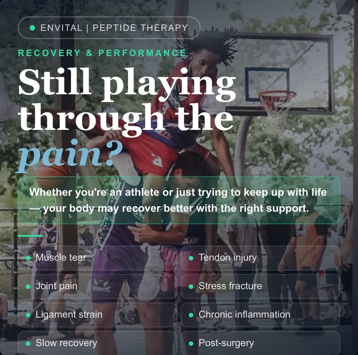 Peptides aren&rsquo;t just for athletes &mdash; they&rsquo;re for anyone who wants to heal faster, move better, and feel sharper. From joint support to sleep quality to mental clarity, our physician-led protocols are personalized to your goals. ⚡ We 