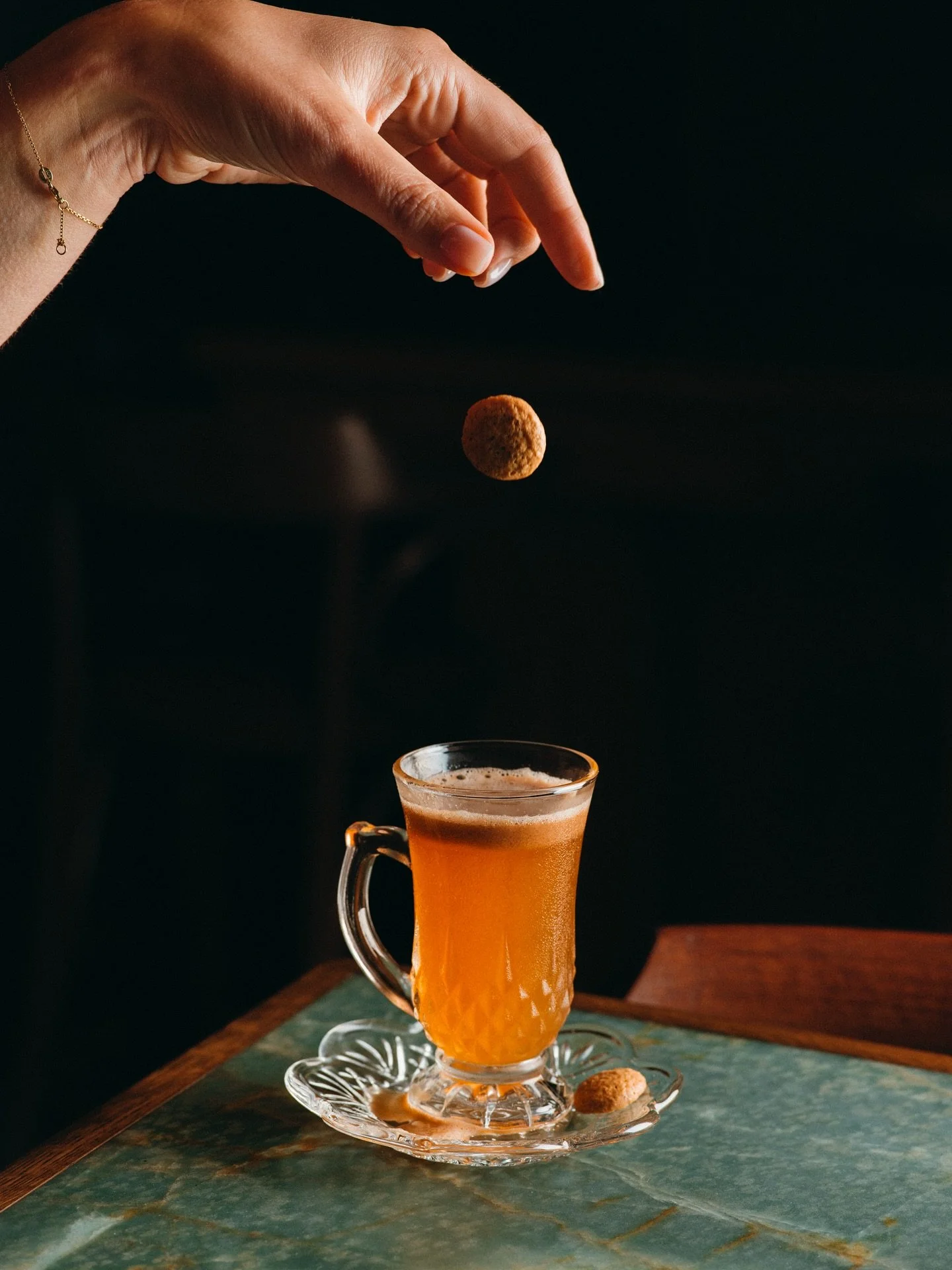 FESENJOON 🌰

Blanco Tequila, Saloon Strength Brandy, Granada Valley, Yellow Chartreuse, Rice &amp; Walnut Orgeat, Lemon, Lime, Black Walnut