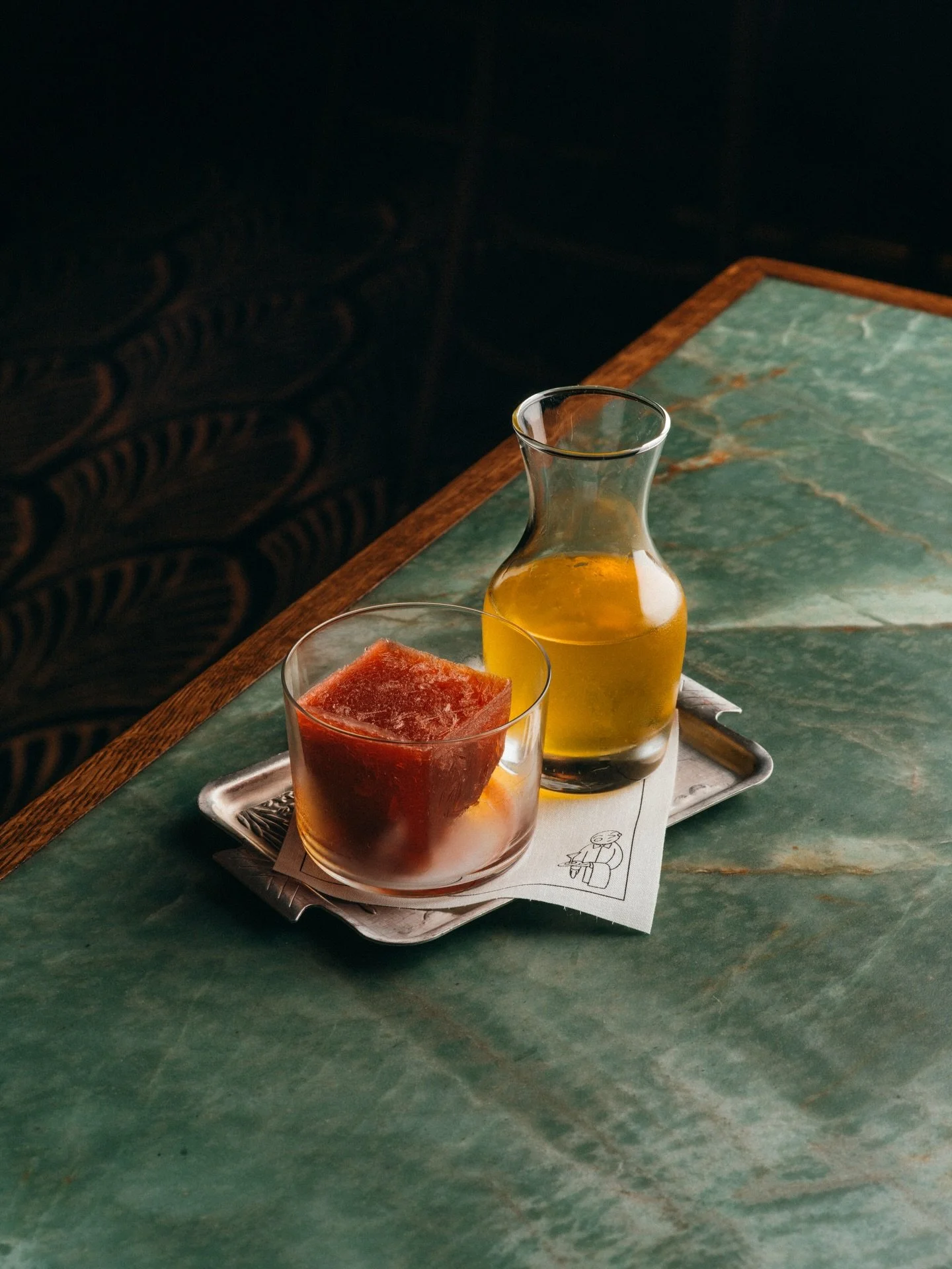 A TASTE OF WARMER WEATHER 🍓

INHERENT VICE &bull; Aged Rum, Clarified Pineapple, Coconut, All Spice, Strawberry Daiquiri Ice