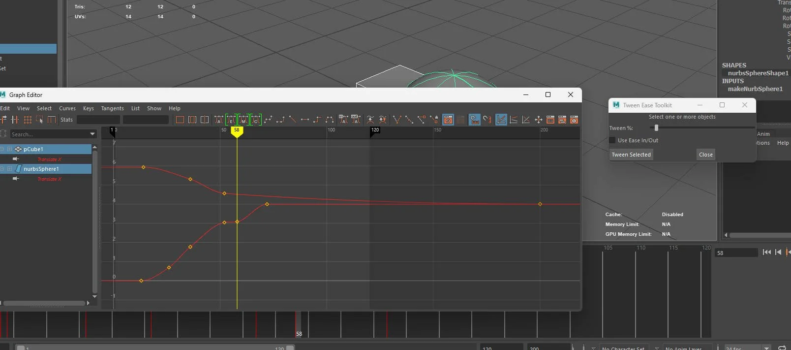 Demo of Python API usage in Maya