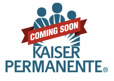 Kaiser Permanente Logo with Coming Soon Sign