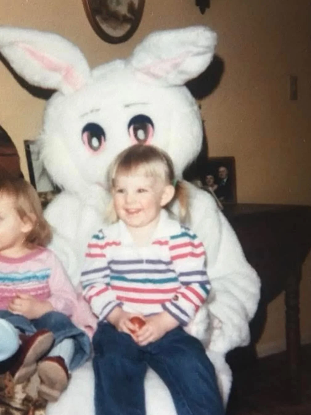 🐣 Easter, circa the 80s.

Every year, my Aunt Serena would show up with the Easter Bunny &mdash; and every year, I genuinely wondered where Uncle Frank had disappeared to. (Spoiler: he was sweating inside that costume.)

But lately, I&rsquo;ve been 