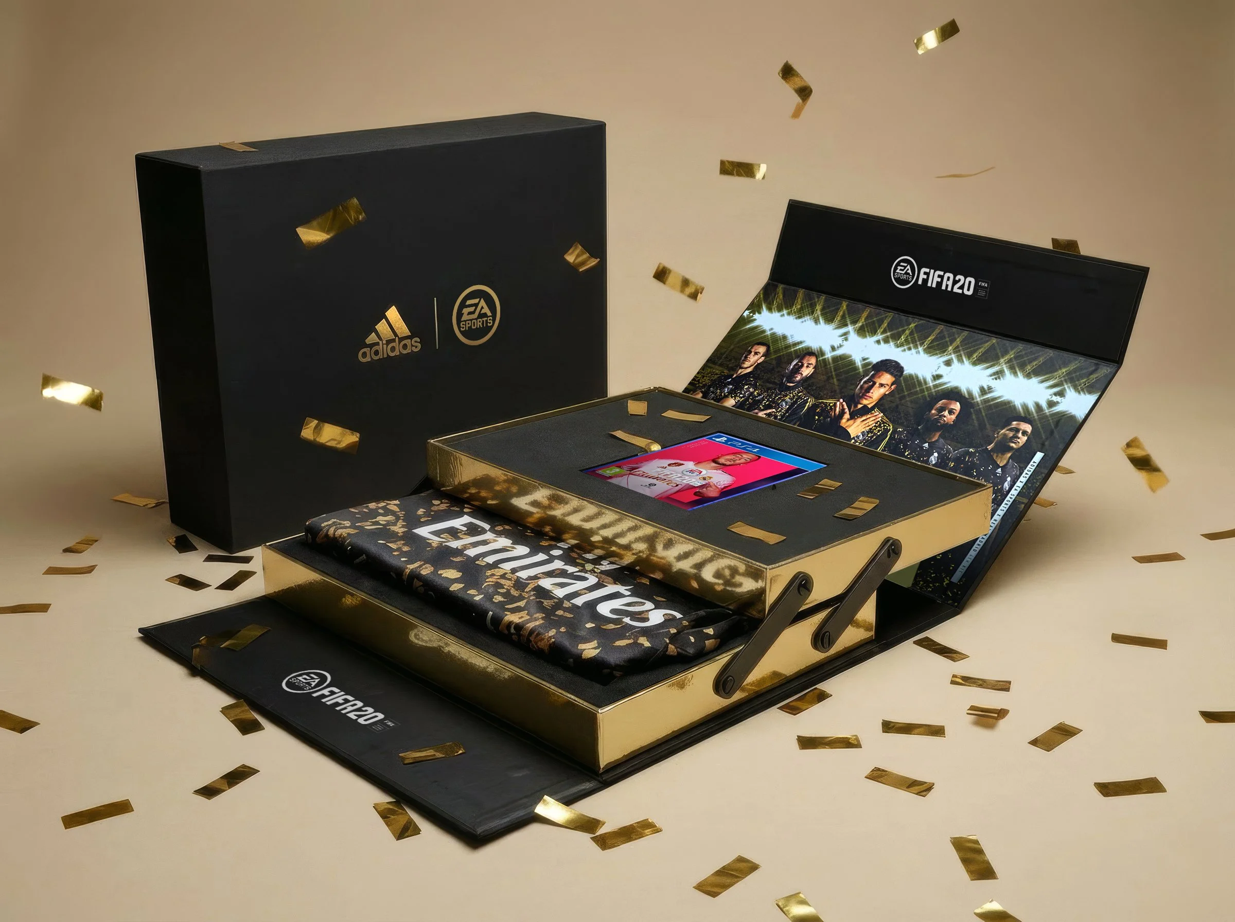 Packaging y seeding de adidas y Real Madrid