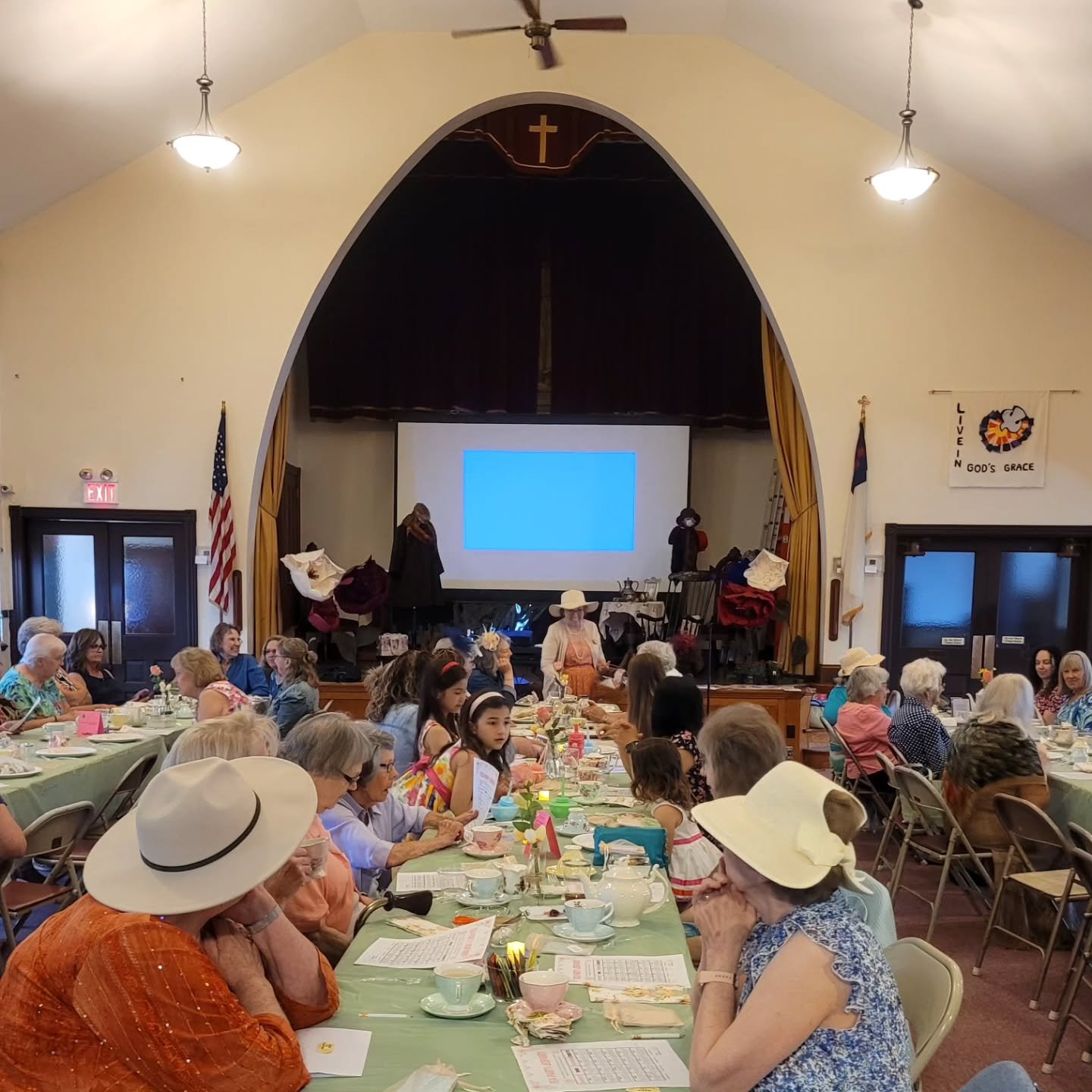 Yesterday, First UCC hosted an afternoon tea. We welcomed 60 guests! Thank you to those who came to enjoy our fun afternoon filled with lots of tea, delicious finger sandwiches, tasty desserts, and many laughs!