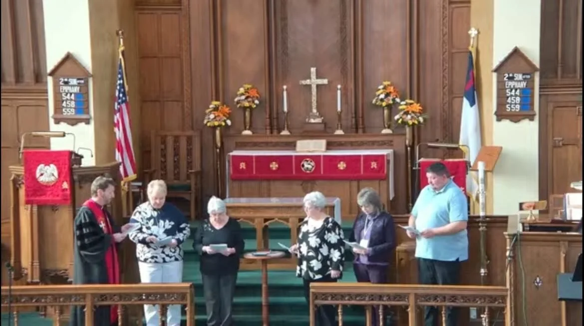 After all the snow, it was wonderful to be able to come together to worship this morning! During the service, Pastor Ben ordained our new elders and deacons, and installed our new Consistory members. We are deeply thankful for their willingness to se