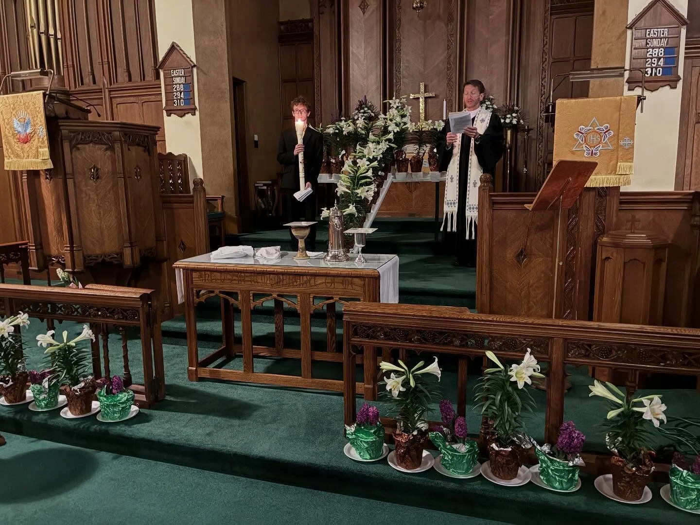 He is risen! At our sunrise service, we lit the Paschal Candle and brought the light of Christ back into the Sanctuary. If you couldn&rsquo;t join us at sunrise, we hope you&rsquo;ll join us at our 10:15 am service. Happy Easter!

#EasterSunday #Sunr