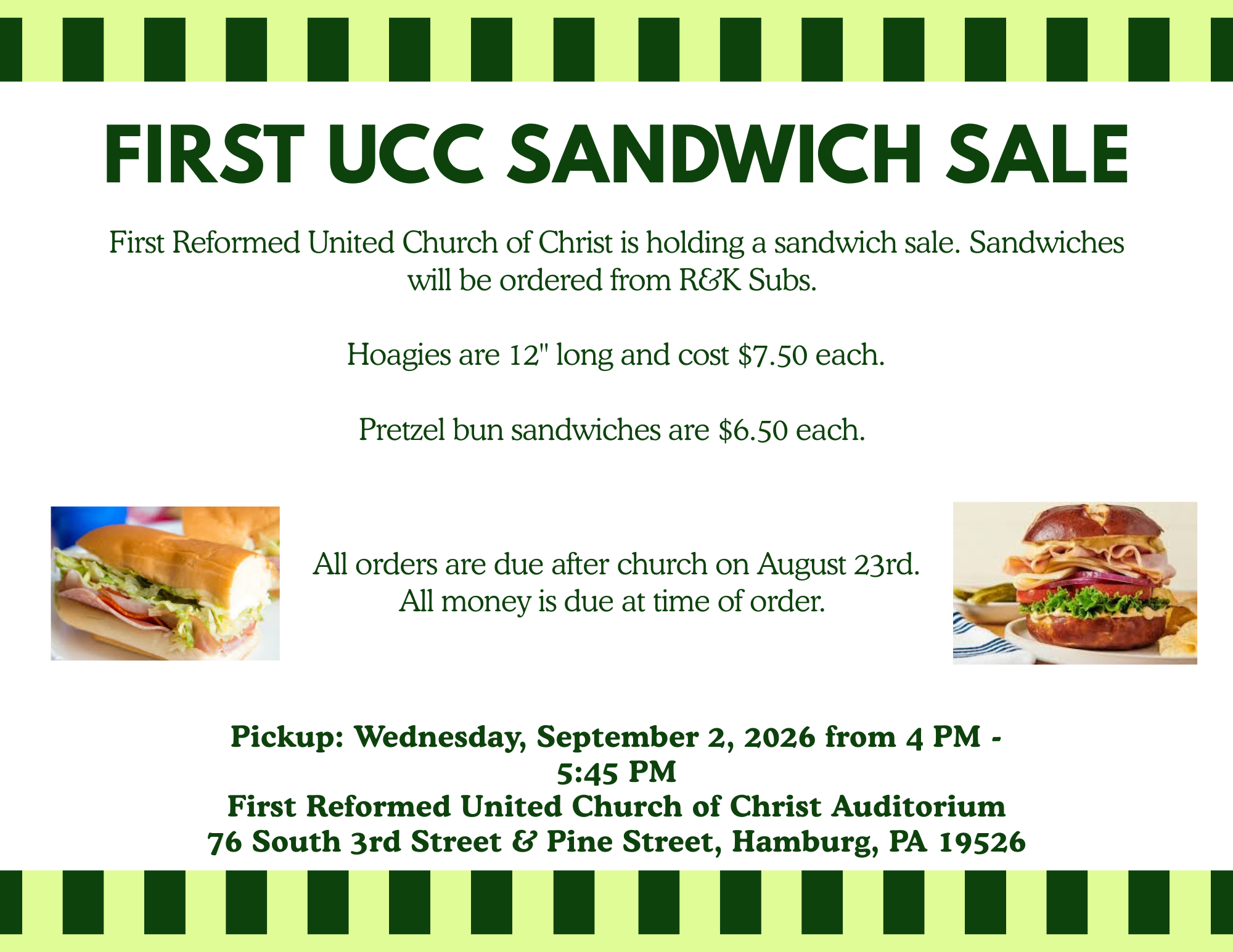 R&K Hoagie Fundraiser