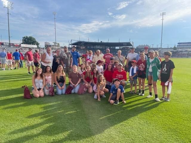 Group picture at Faith Night at the Reading Phillies 2025