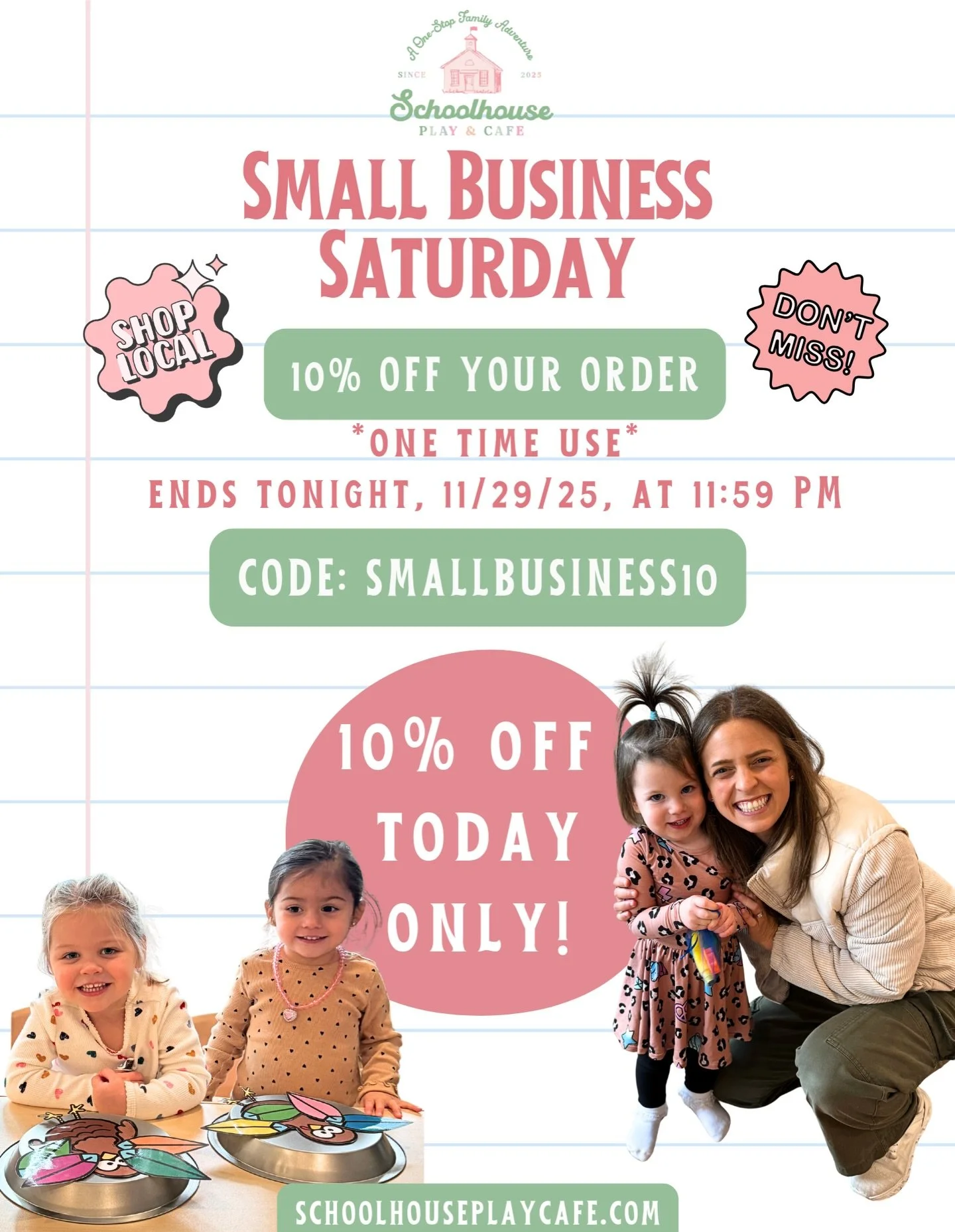Small Business Saturday love 💗
To show our gratitude for all the support, smiles, and kindness you&rsquo;ve poured into our small business, we&rsquo;re gifting you 10% off your order TODAY ONLY!
Use code SMALLBUSINESS10 &mdash; one-time use, valid u