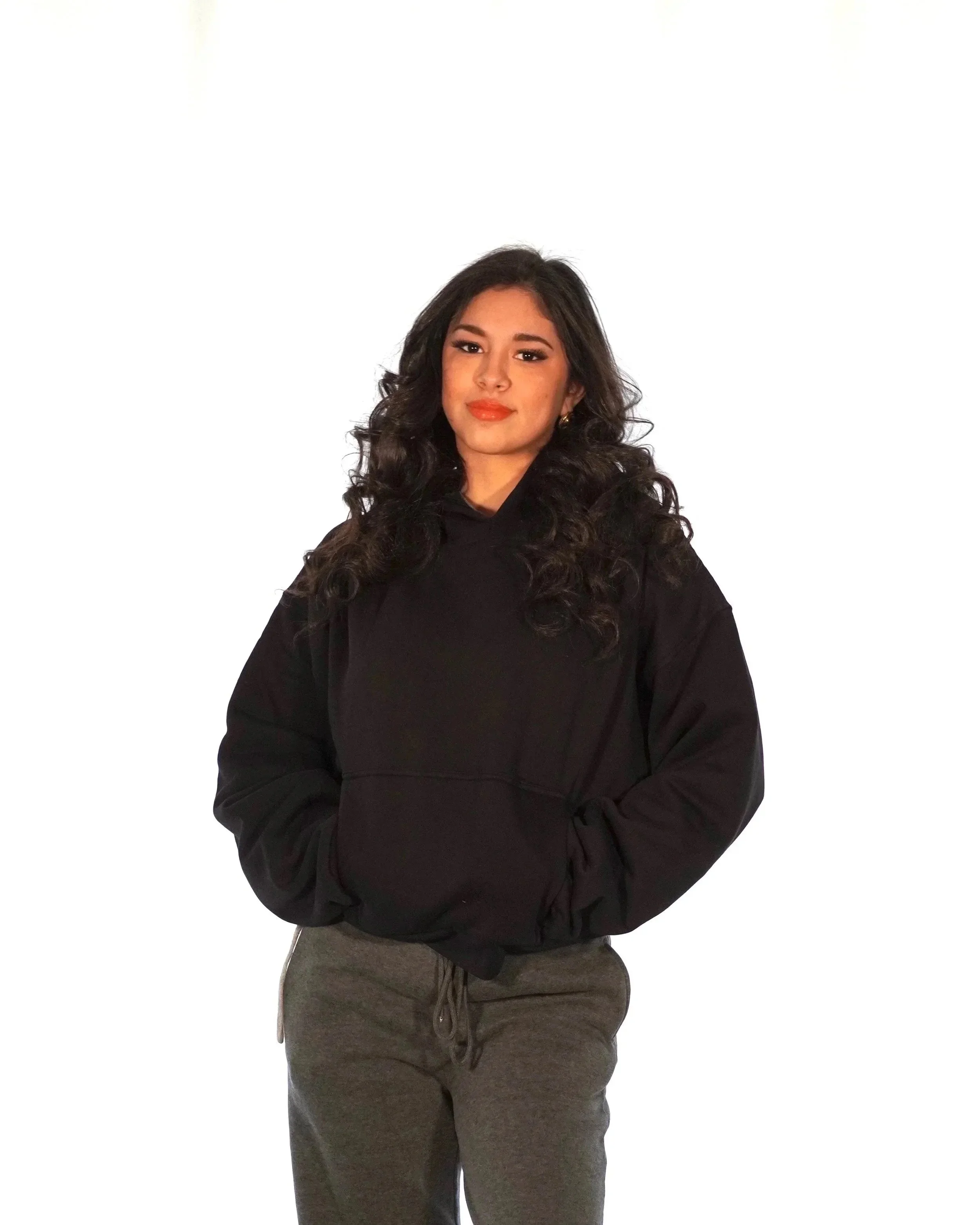 Double Layered Black Hoodie