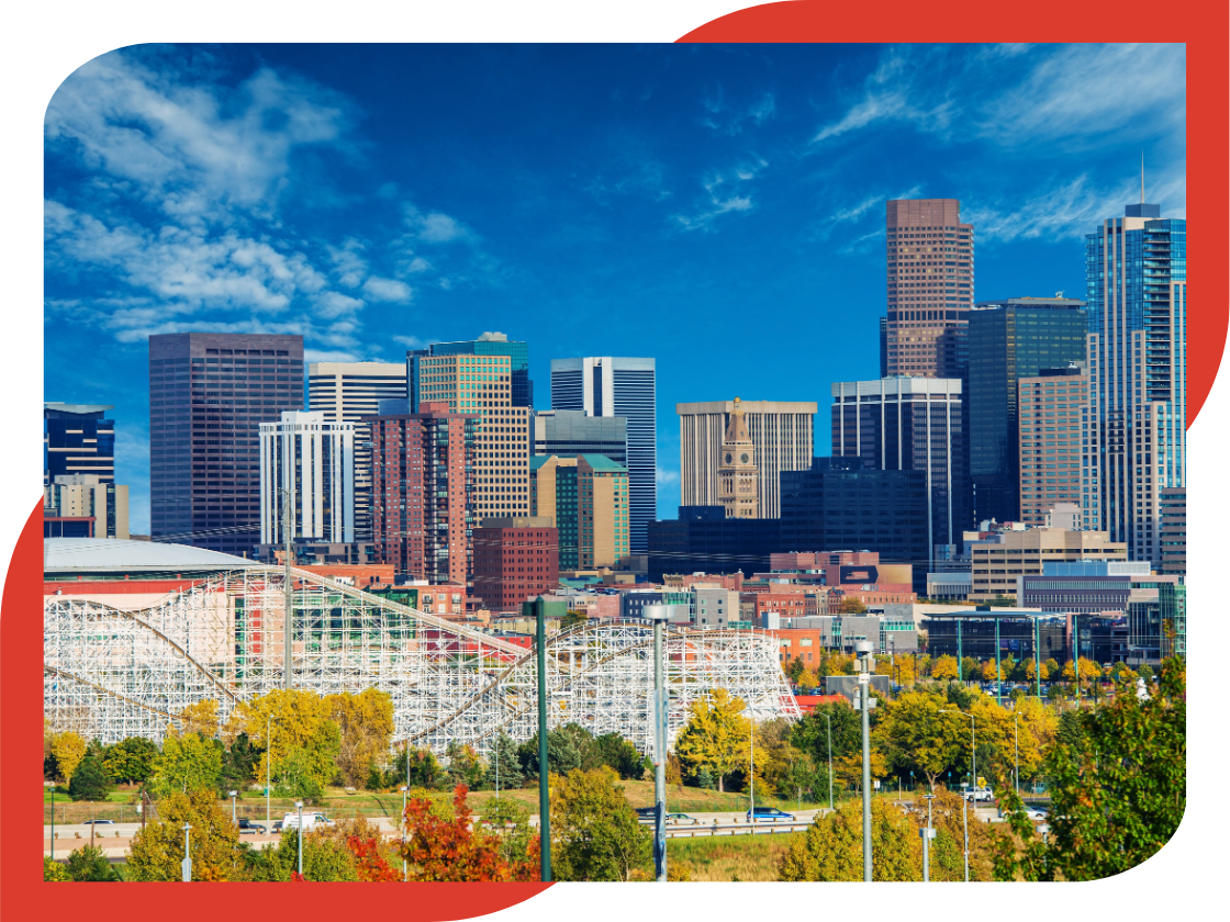 Denver, CO skyline.