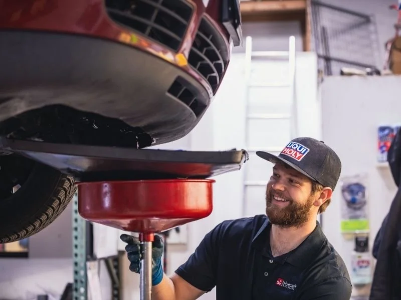 technician working on car