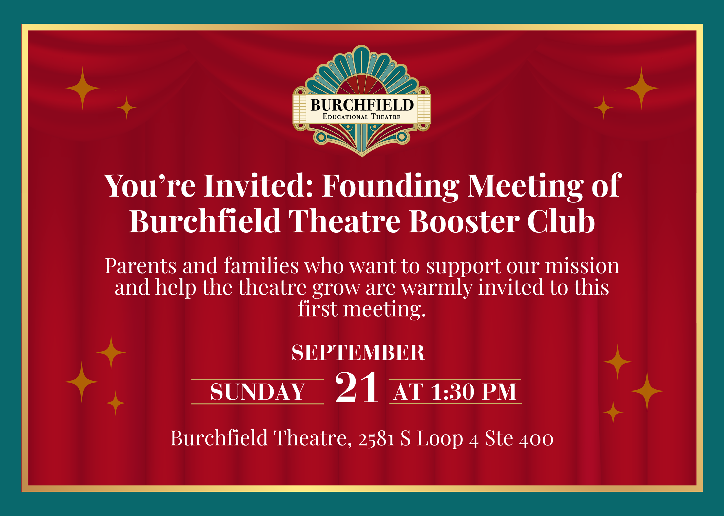 Booster Club Founding Meeting at Burchfield Educational Theater