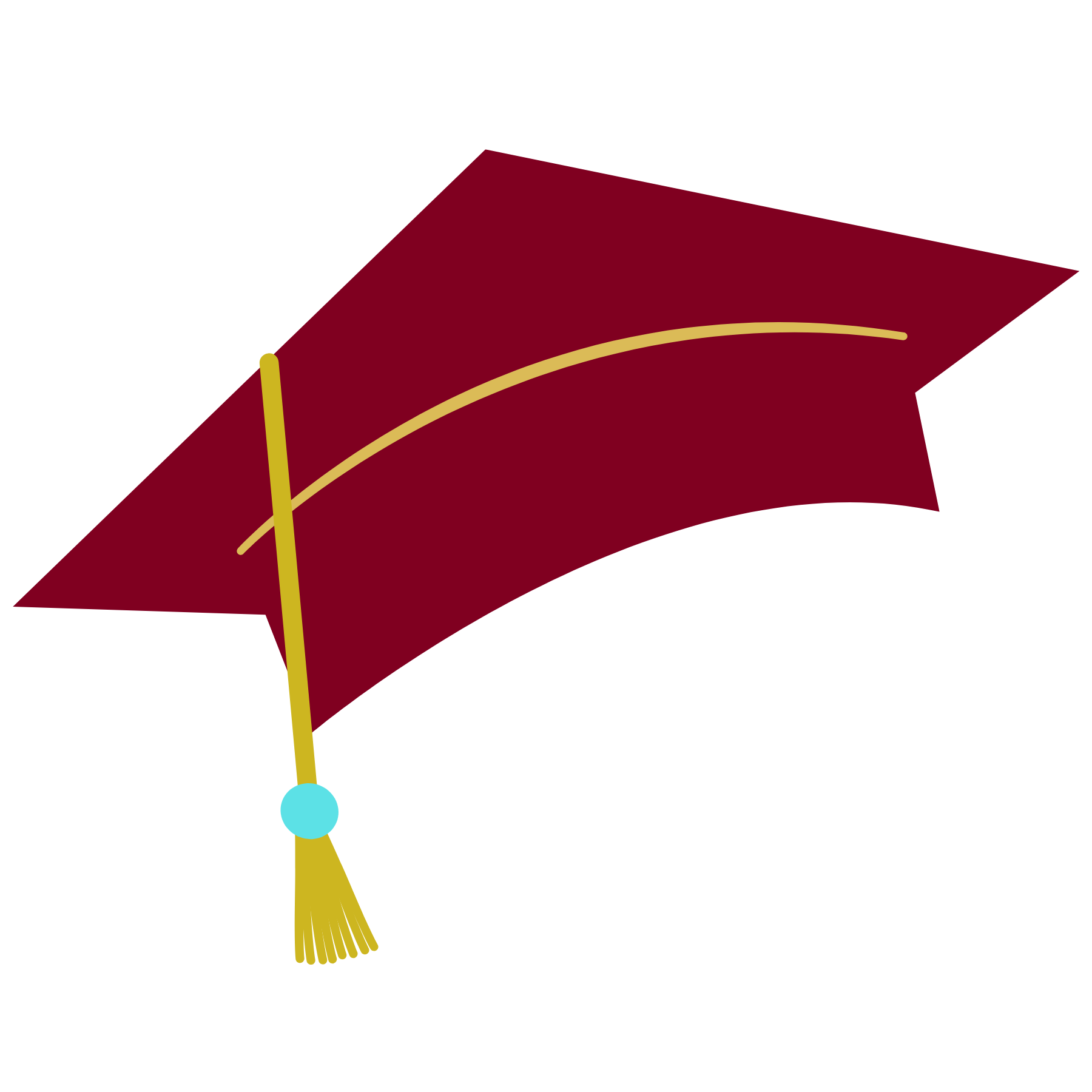 Graduation cap icon representing student growth and skill-building in Burchfield Theatre’s teen theatre program, Ready for the World.