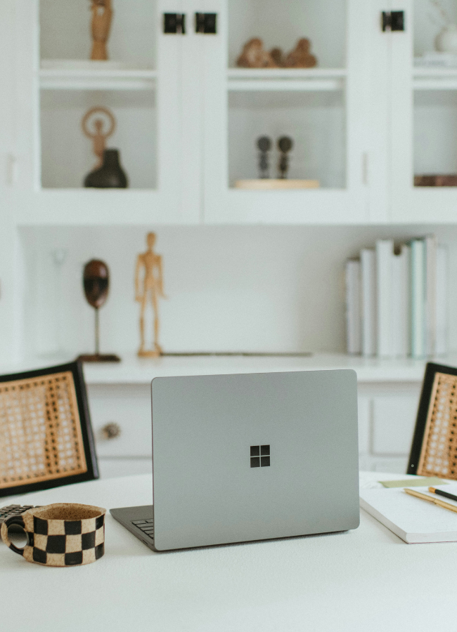 Photo of laptop in office
