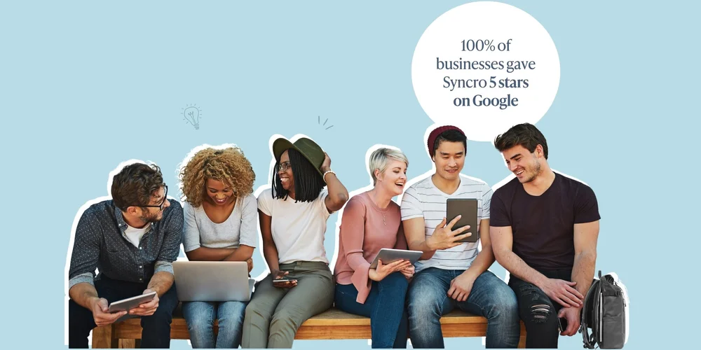 Syncro Group team — 100% of businesses gave Syncro 5 stars on Google