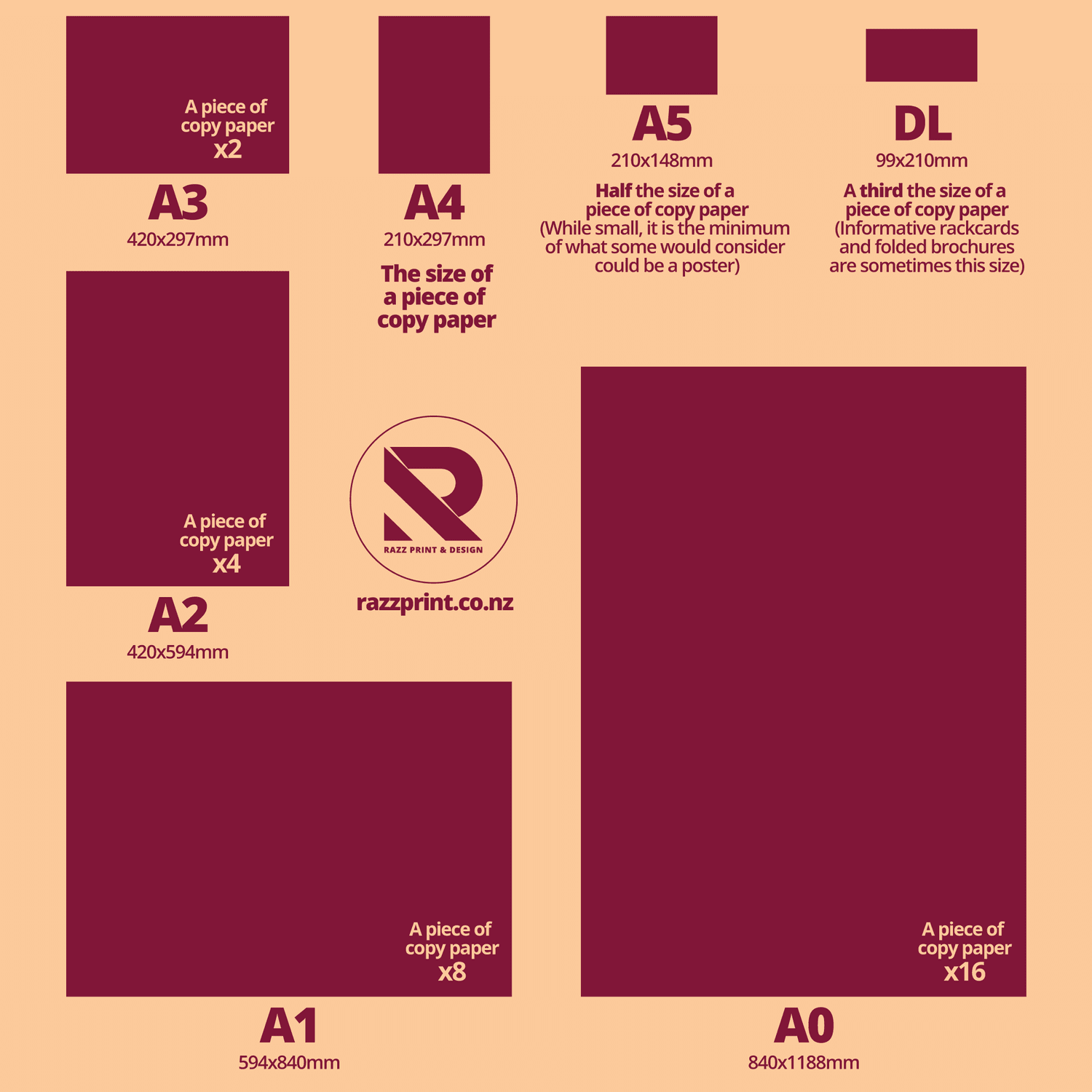 3003 Paper Paper Sizes — Razz Print & Design