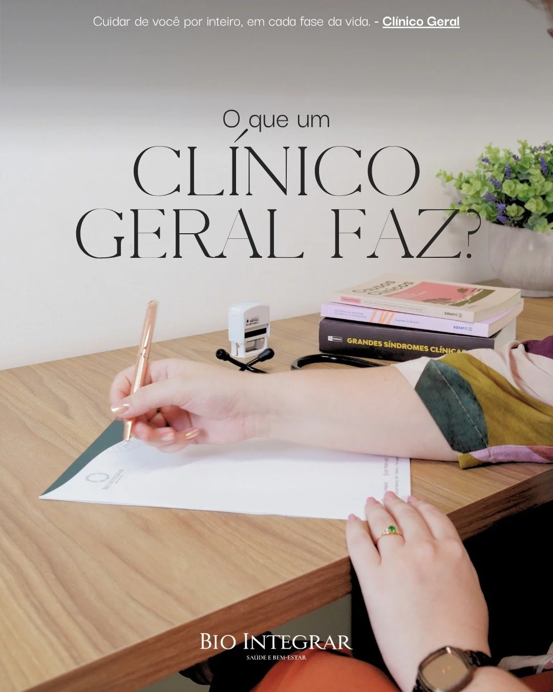 Mais do que tratar doen&ccedil;as, o cl&iacute;nico geral faz a gest&atilde;o da sua sa&uacute;de. 📚✨

Ele &eacute; o "maestro" que entende como cada parte do seu organismo interage. Desde a solicita&ccedil;&atilde;o de exames de rotina at