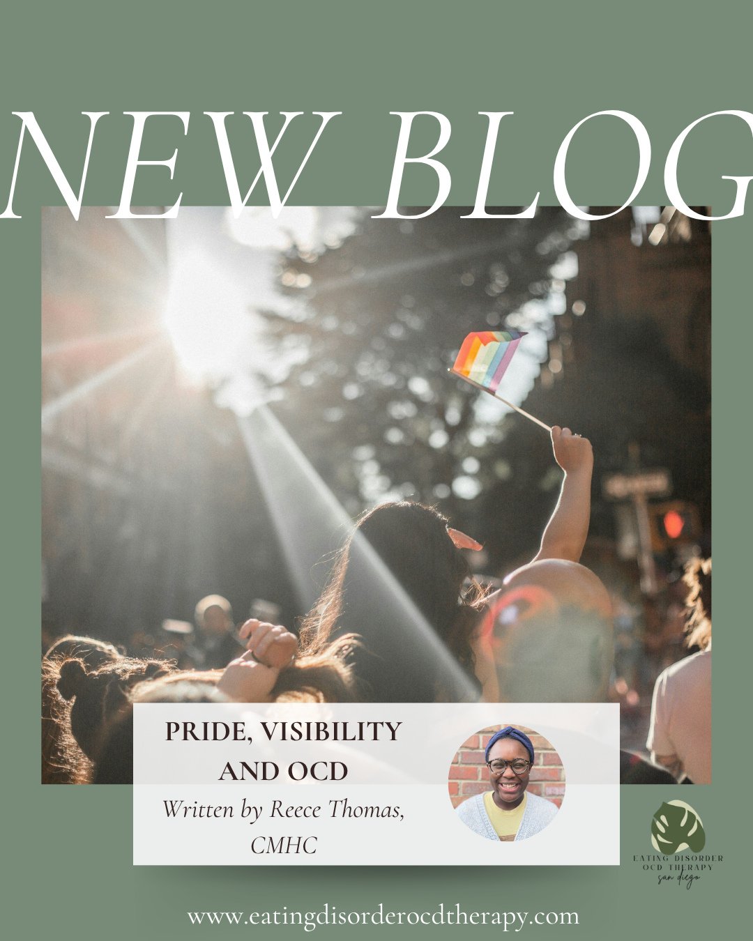 New Blog Post out now by the incredible @therapywithreece who is an incredible human and therapist who I have the honor of working alongside! Reece eloquently writes about how Pride, Visibility and OCD might intersect for folks struggling with sexual