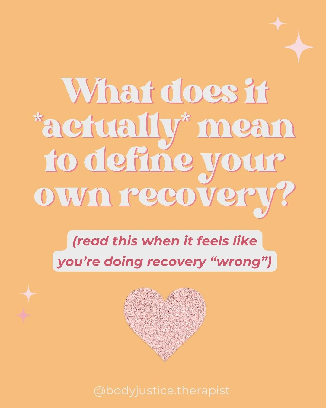 If you feel like you&rsquo;re &ldquo;doing recovery wrong&rdquo;&mdash; you&rsquo;re not. There isn&rsquo;t a right or wrong way. There is just YOUR way. So much power comes from defining recovery based on our own goals and values. While I think atte