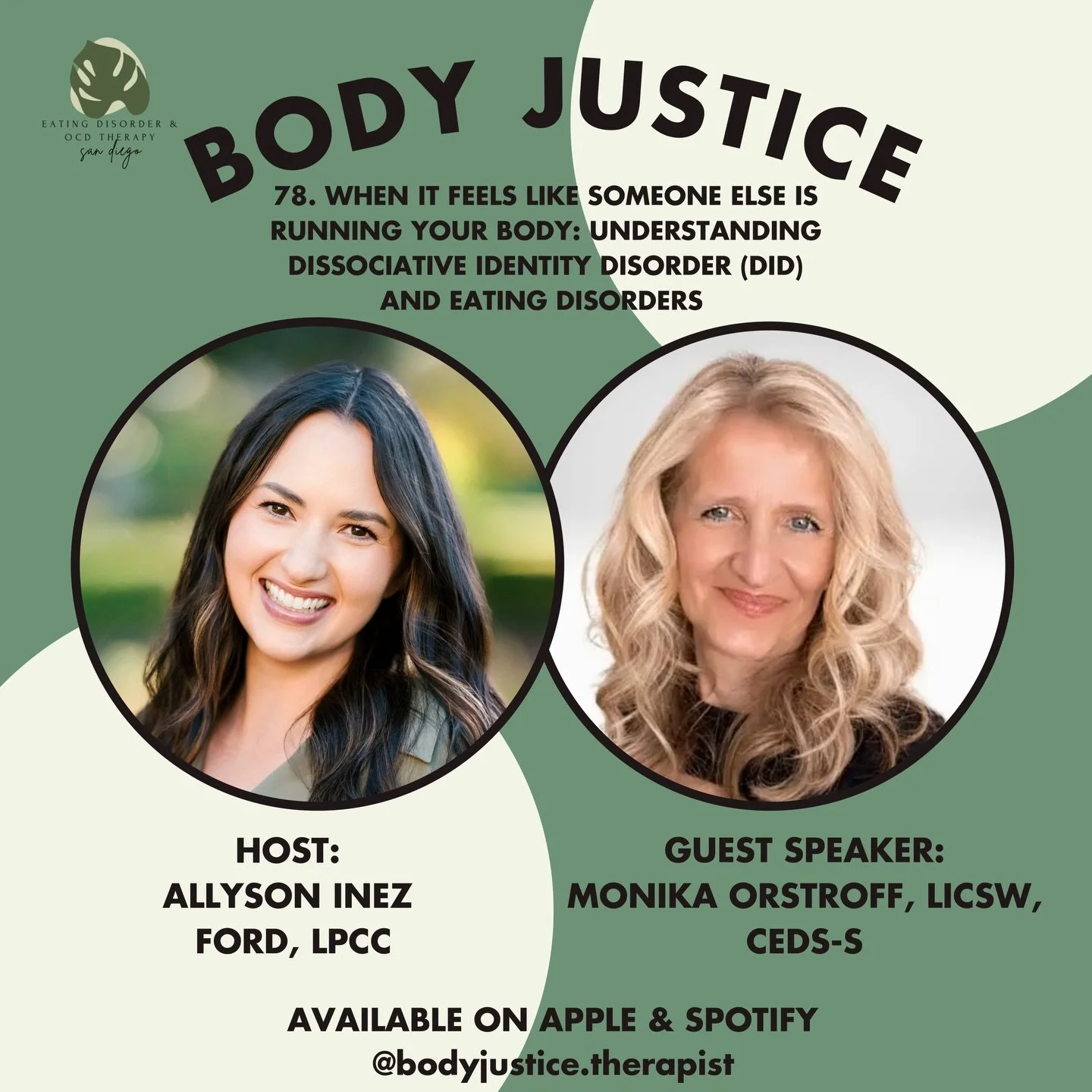 New episode out now! I&rsquo;m soooo thrilled about this one- I learned so much. In this episode of Body Justice Podcast, I talk with Monika Orstroff Executive Director of @recoverwithmeda for an honest and deeply informed conversation about dissocia