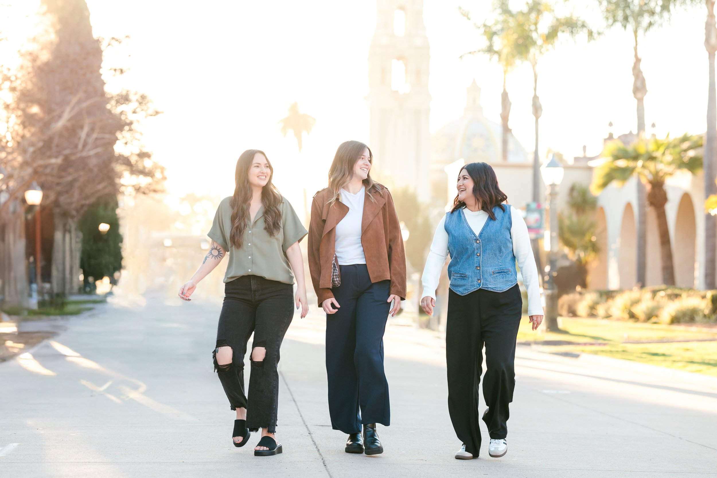 Eating disorder therapists in San diego walking around balboa park