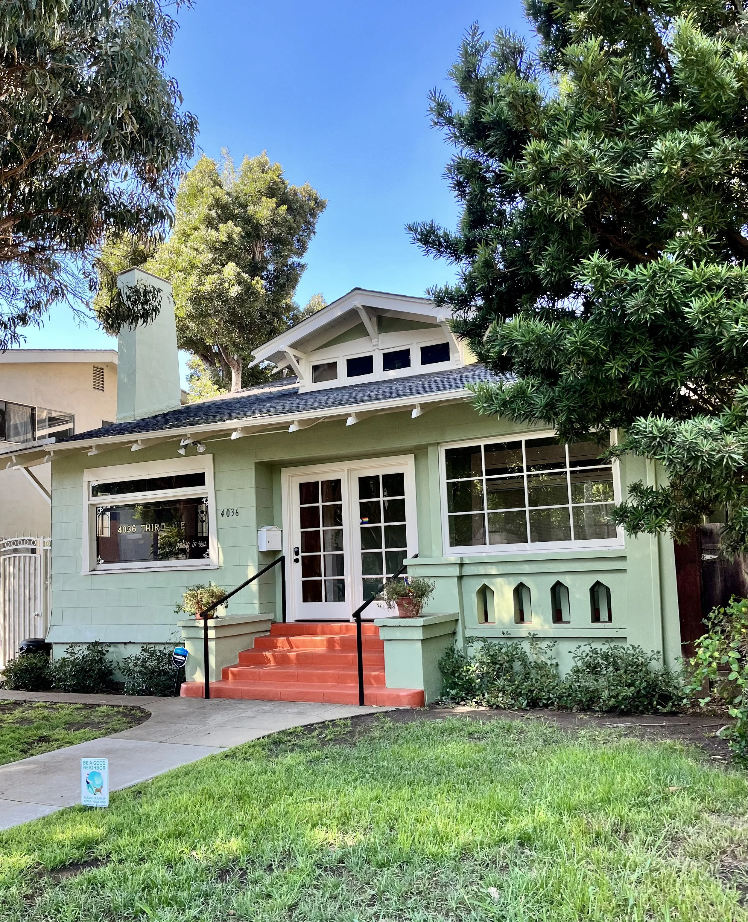 San Diego Therapist office - green building | 4036 Third Ave, San Diego, CA 92103
