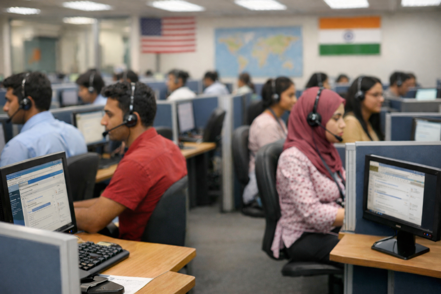 This is not us, we are not an outsourced foreign call center .